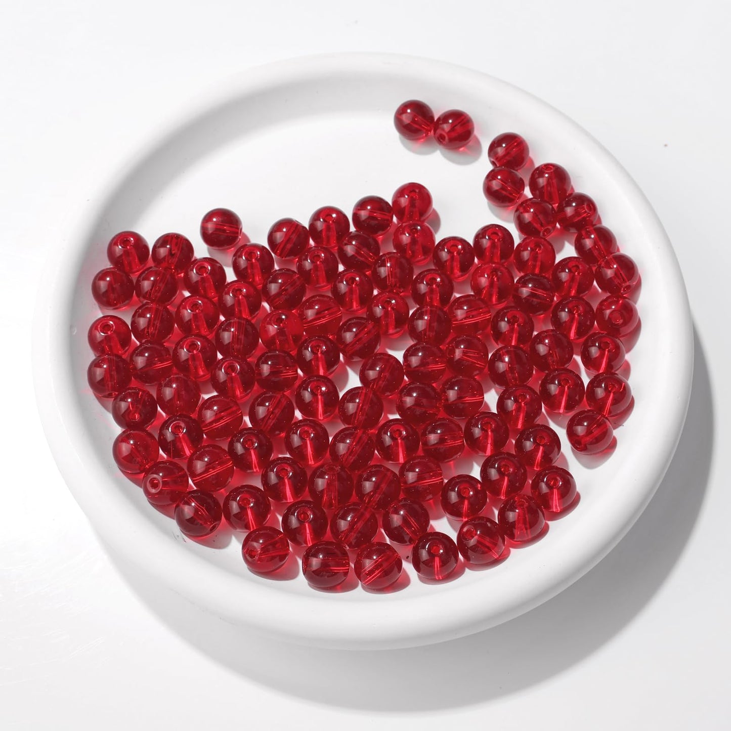 Raicegs 100pcs 8mm Garnet Beads Natural Gemstone Beads Round Loose Beads for Jewelry Making DIY Bracelets Necklace