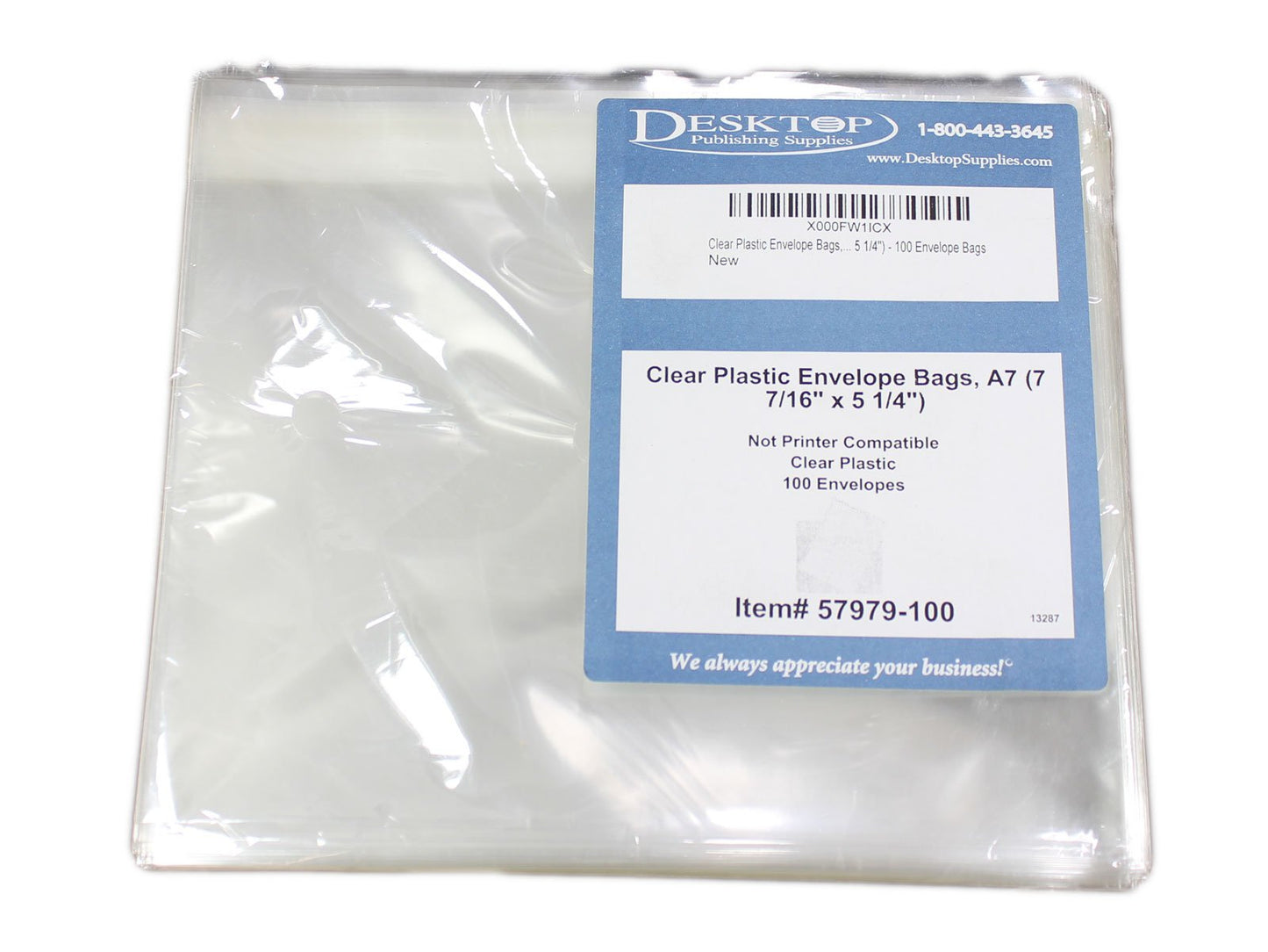 A7 Clear Envelopes 5 1/4" x 7 7/16" - 100 Plastic Sleeves for Cards & Invitations, Peel & Seal Adhesive - Archival Safe - Protective Cello Sleeves, Clear Cellophane Bags for 5 x 7 Cards