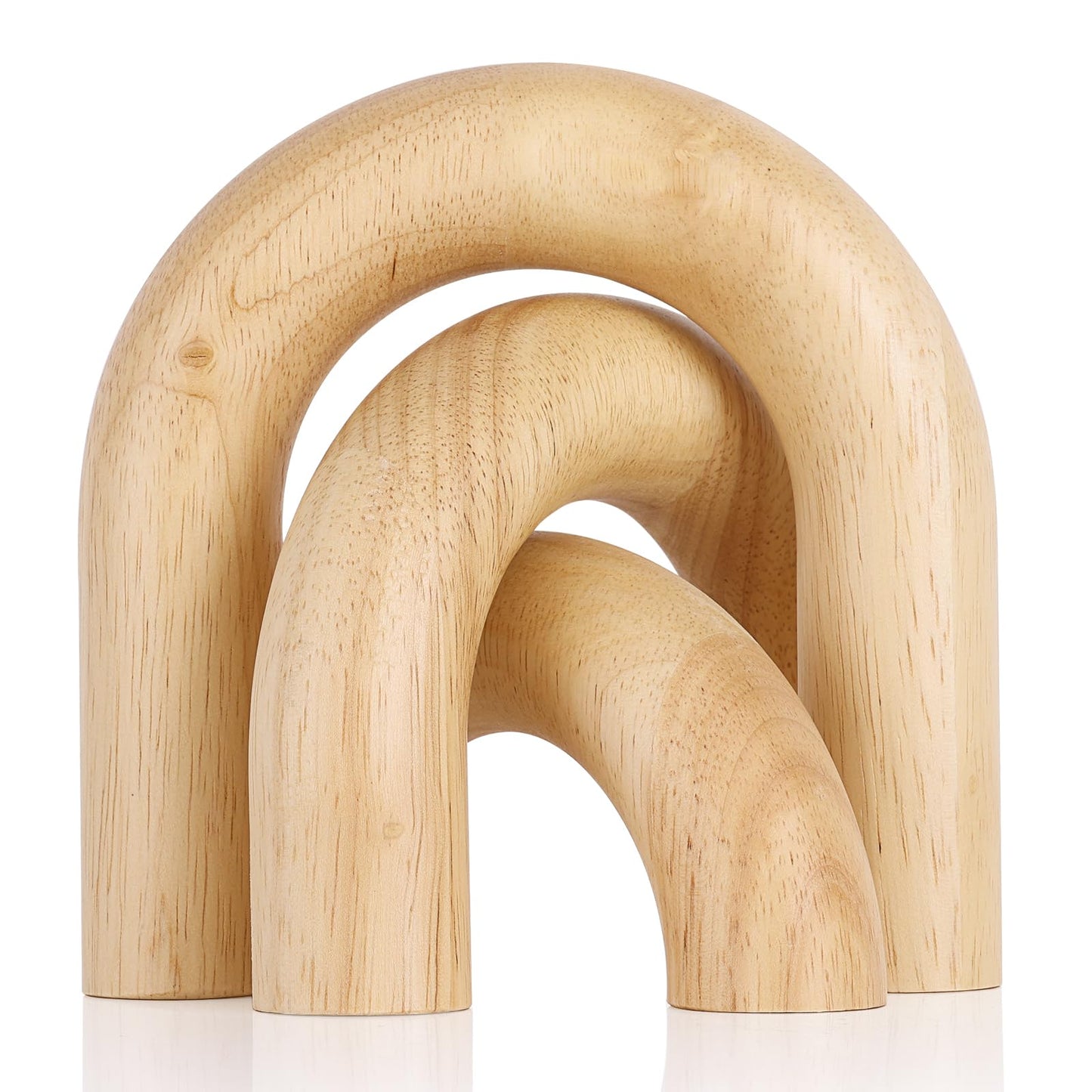 XMGZQ Wood Arch for Coffee Table Decor Items,Wood Statue and Sculpture Set 3,Japanese Neutral Home Decor Aesthetic,Living Room,Entryway,Bookshelf,Floating,Console,Boho Minimalist Objects