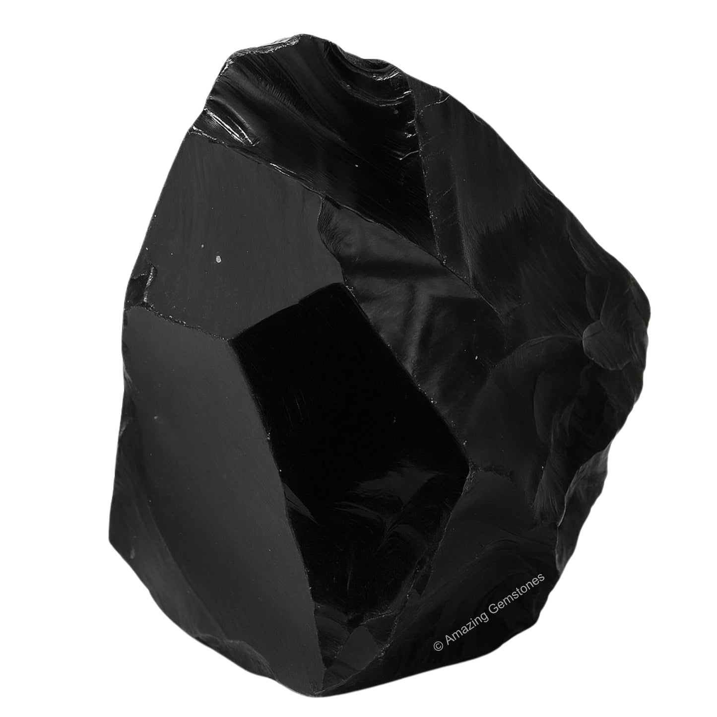 Amazing Gemstone Black Obsidian Rock Crystals and Healing Stones, Natural Raw for Tumbling and DIY, Obsidiana Negra Original (2 Pieces)