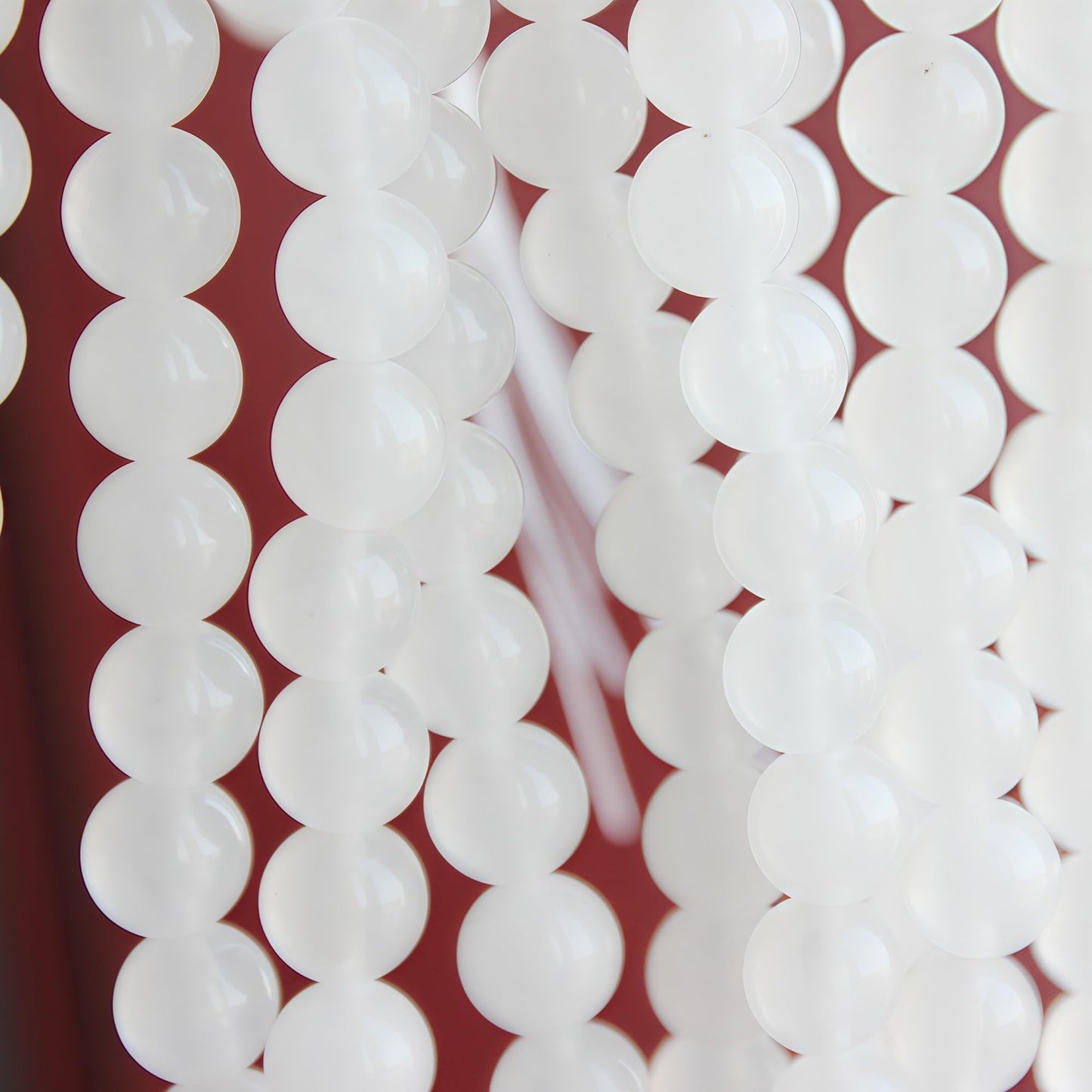 MJDCB Beads for Energy Bracelets Yoga Bracelet DIY Bracelet Natural Stone Beads White Jade 38 Pieces, 10mm