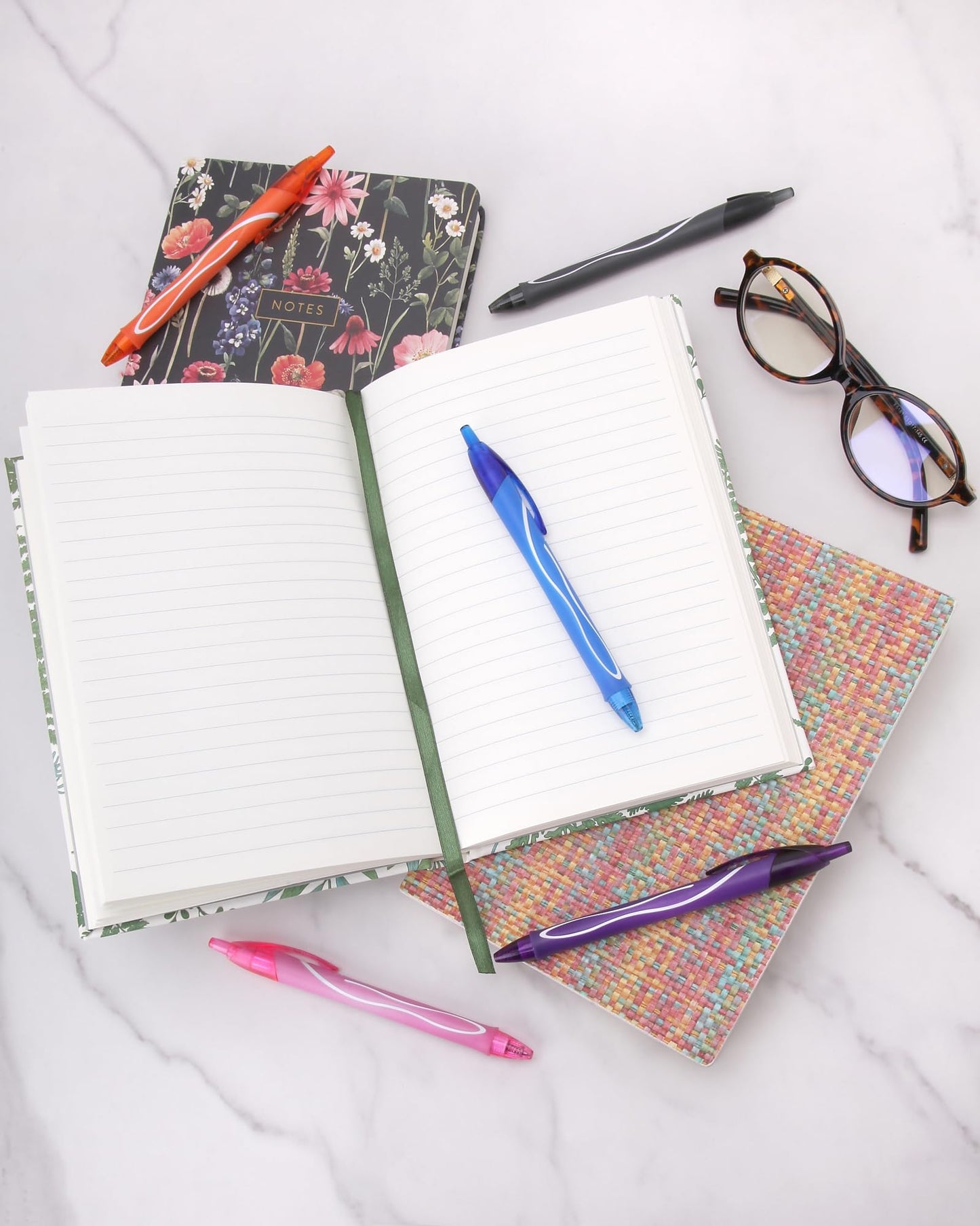 Eccolo Botanical Lined Bound Journal Notebook, A5 Writing Journal, 256 Ruled Ivory Pages, Ribbon Bookmark, Lay Flat, Notebook for Work or School (5.75-x-8.25 inches)