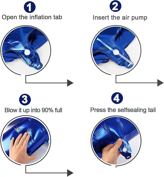 Night Blue 5 Balloon, Number Balloons 40 Inch, 5th Birthday Balloon Decorations, Night Blue Party Supplies, 5 Number Balloons, Number 5 Balloon