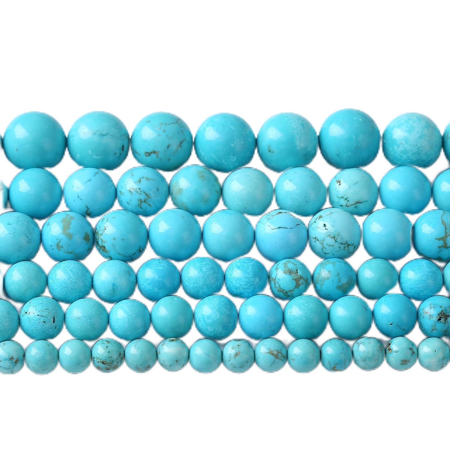 10mm 36pcs A+ Natural Blue Turquoise Beads Round Spacer Loose Stone Beads for Jewelry Making DIY Bracelet Necklace Accessories
