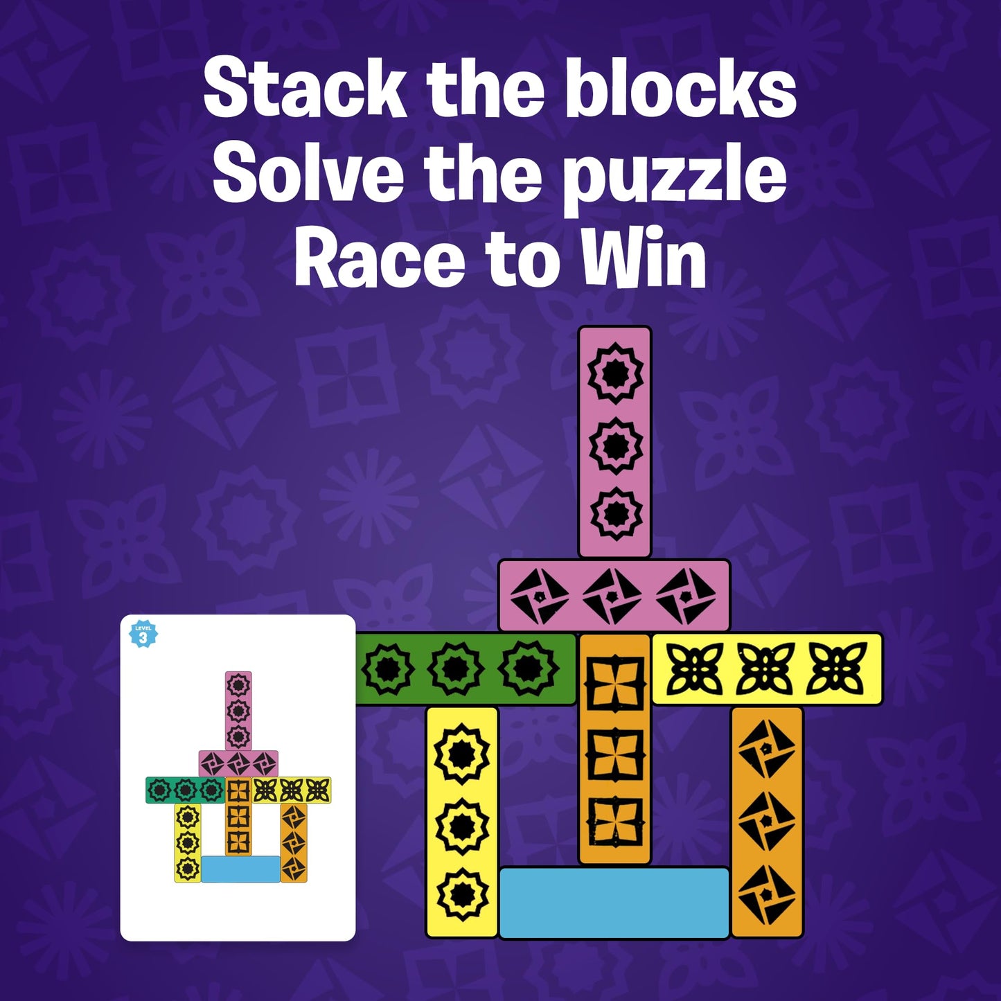 Blockwork by Uzzle Games - Fast-Paced Family Board Game - Multiple Difficulty Levels - Enjoyable and Challenging Puzzle Game – 2 to 4 Players – A Complete Family Night Fun Package - for Ages 4+