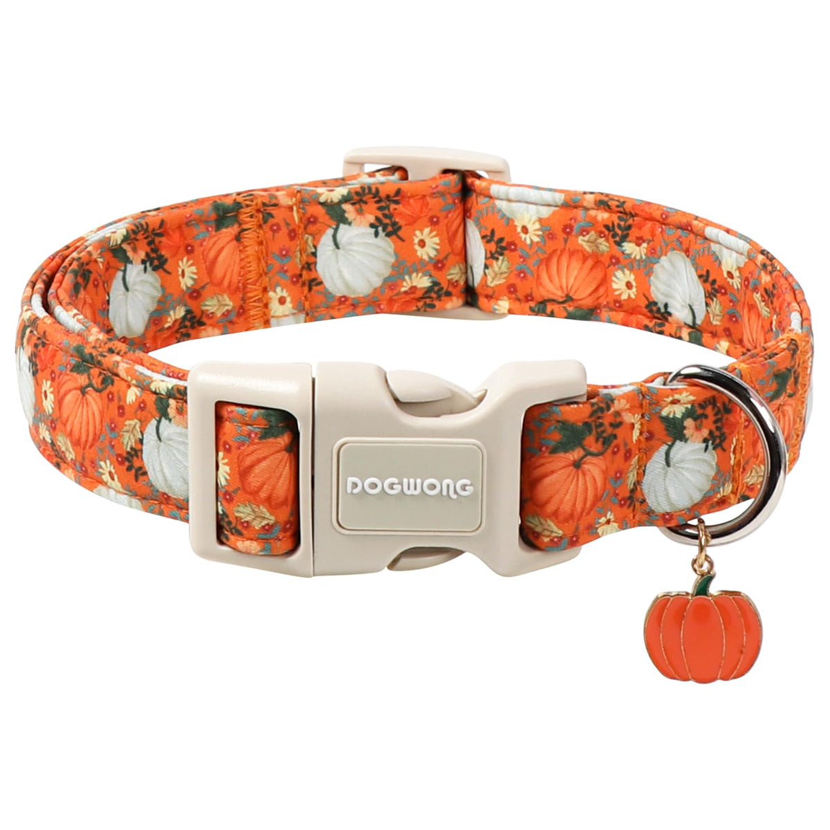 DOGWONG Fall Dog Collar- Pink Halloween Dog Collars Adjustable Classic Halloween Dog Collar for Small Medium Large Dogs M