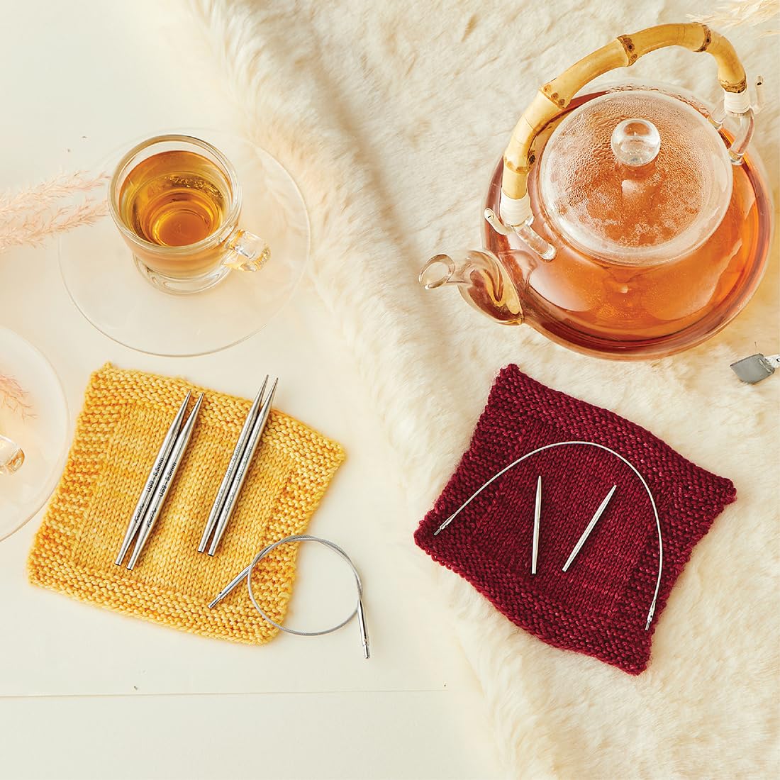 KnitPro Stelo Petite Interchangeable Needle Combo Set 2" (5cm) & 3" (7.5cm) | US 1.5 (2.5mm)