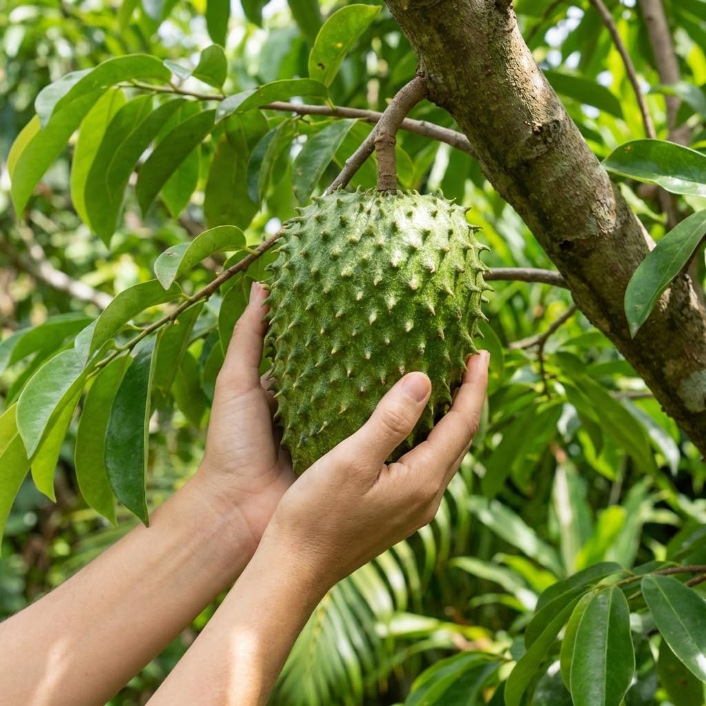 Soursop Tree Plant Live, Well Rooted Sweet Soursop Fruit Plants, Annona Muricata Soursop Tree, Container and Garden Growing