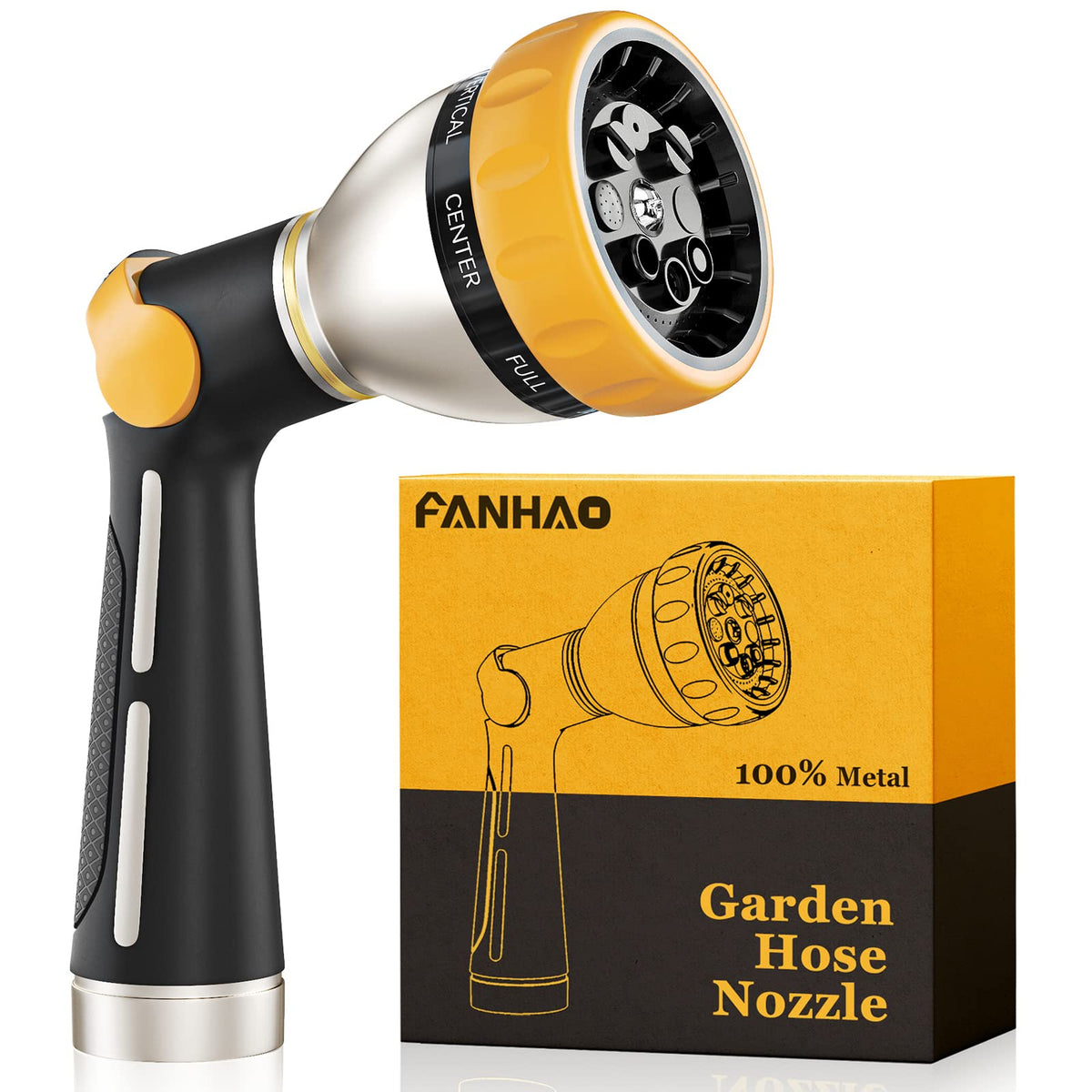 Thumb Control Garden Hose Nozzle Heavy Duty Metal