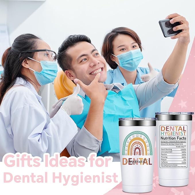 Dental Hygienist Gifts for Women Men - Dental Hygienist Appreciation Gifts - Dentals Hygienists Accessories Week Christmas Gift - 20oz Tumbler