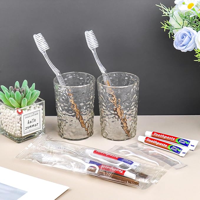 30pcs Disposable Toothbrushes with Toothpaste Floss Individually Wrapped, Disposable Toothbrush Bulk, 10g Toothpaste, Dental Floss Pick, Bulk Toothbrush Kit for Homeless,Airbnb,Hotel,Guest