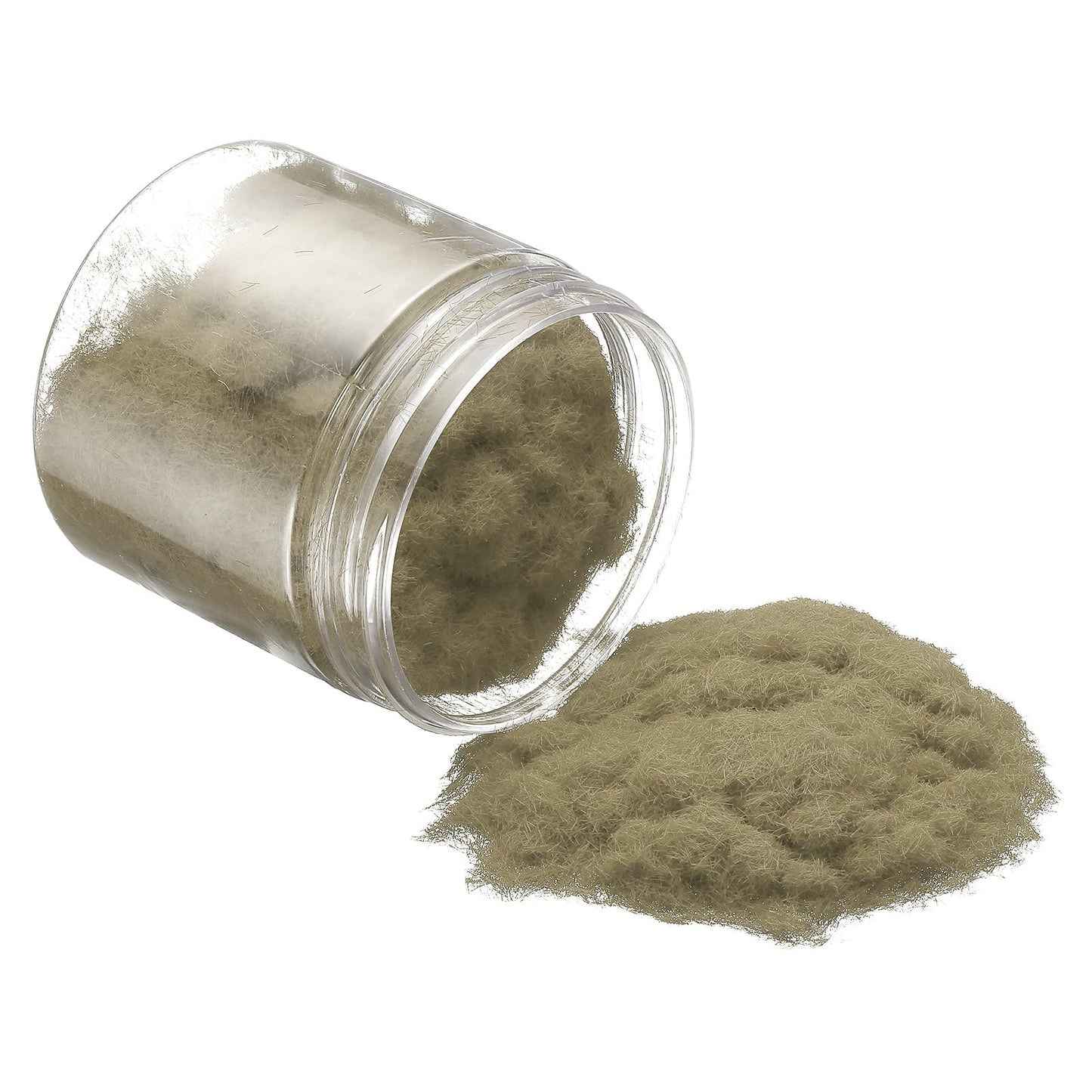 CoCud Model Grass Terrain Powder, 185ml Capacity, Fake Miniature Flower Grass Tree 5mm Nylon Flaxen - (Applications: DIY Dollhouse Fairy Garden Model Railway Landscape)