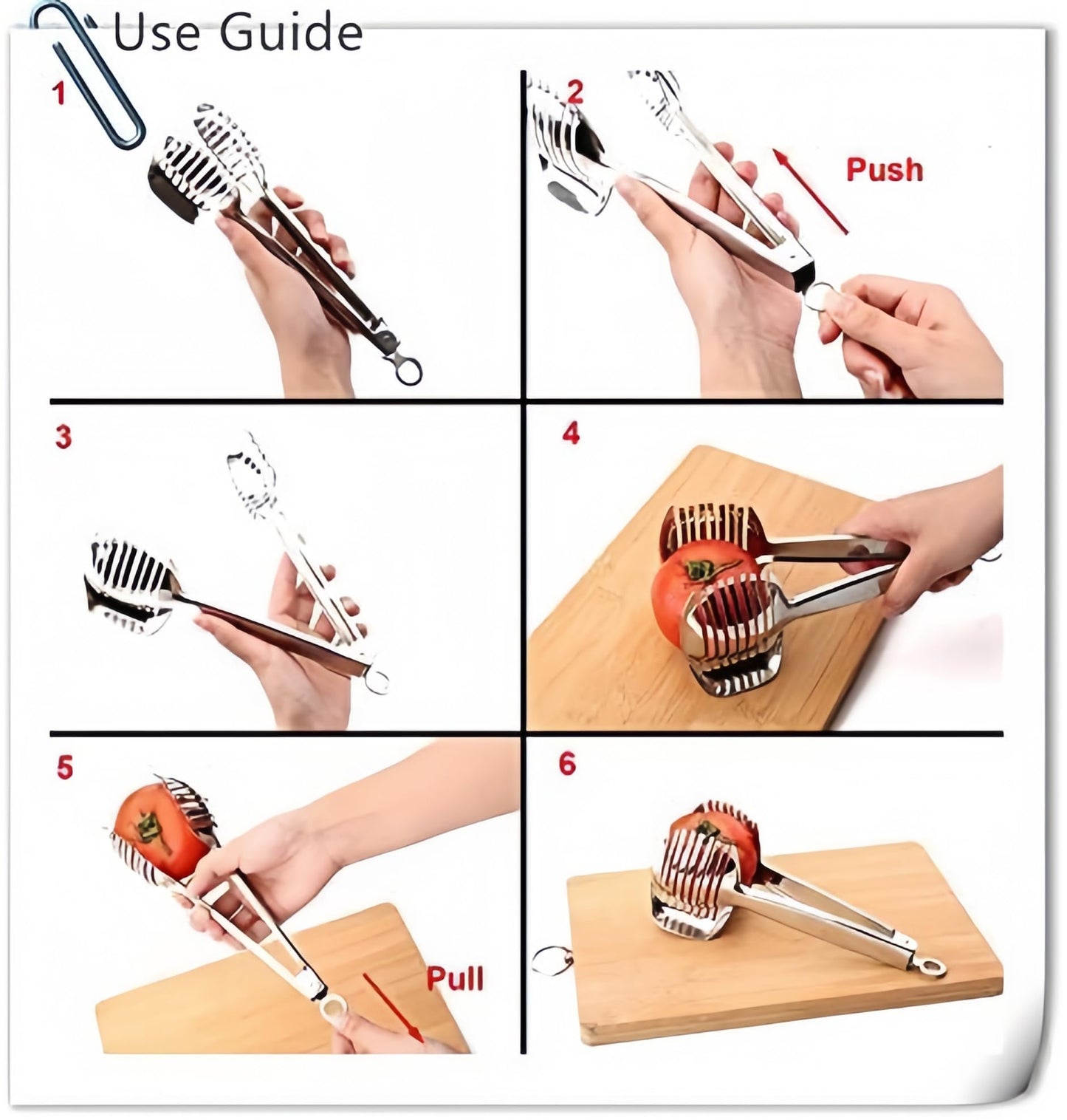 i Kito Tomato Lemon Slicer with Tomato Knife Set,Handheld Even Slicing Guide Cutter Tools,for Round Fruit and Veggies, Multi Kitchen Cutting Gadgets