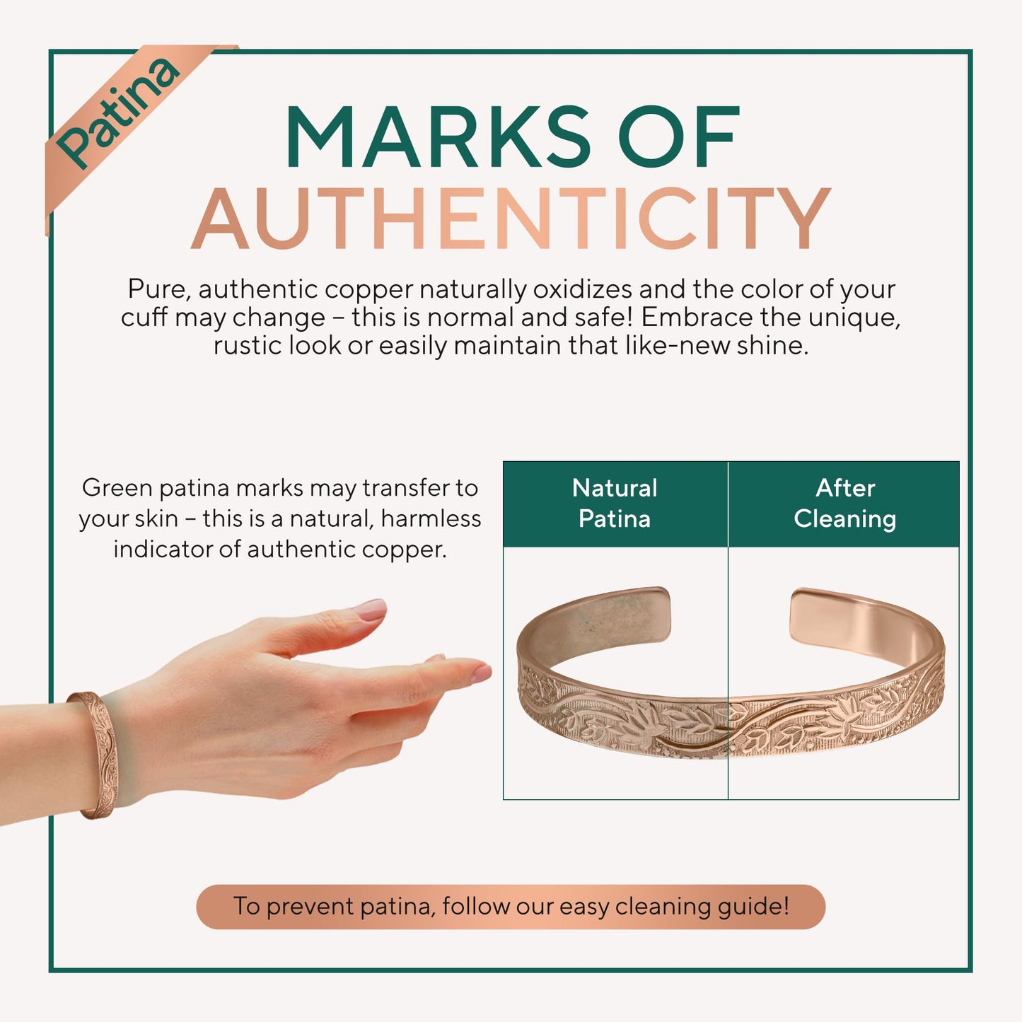 TheraCopper Copper Bracelet for Women — 100% Pure Copper Jewelry for Women — Raw, Solid & Uncoated Authentic Handmade Tibetan Bracelet Cuff Bangles Or Bangle Bracelets (Floral)
