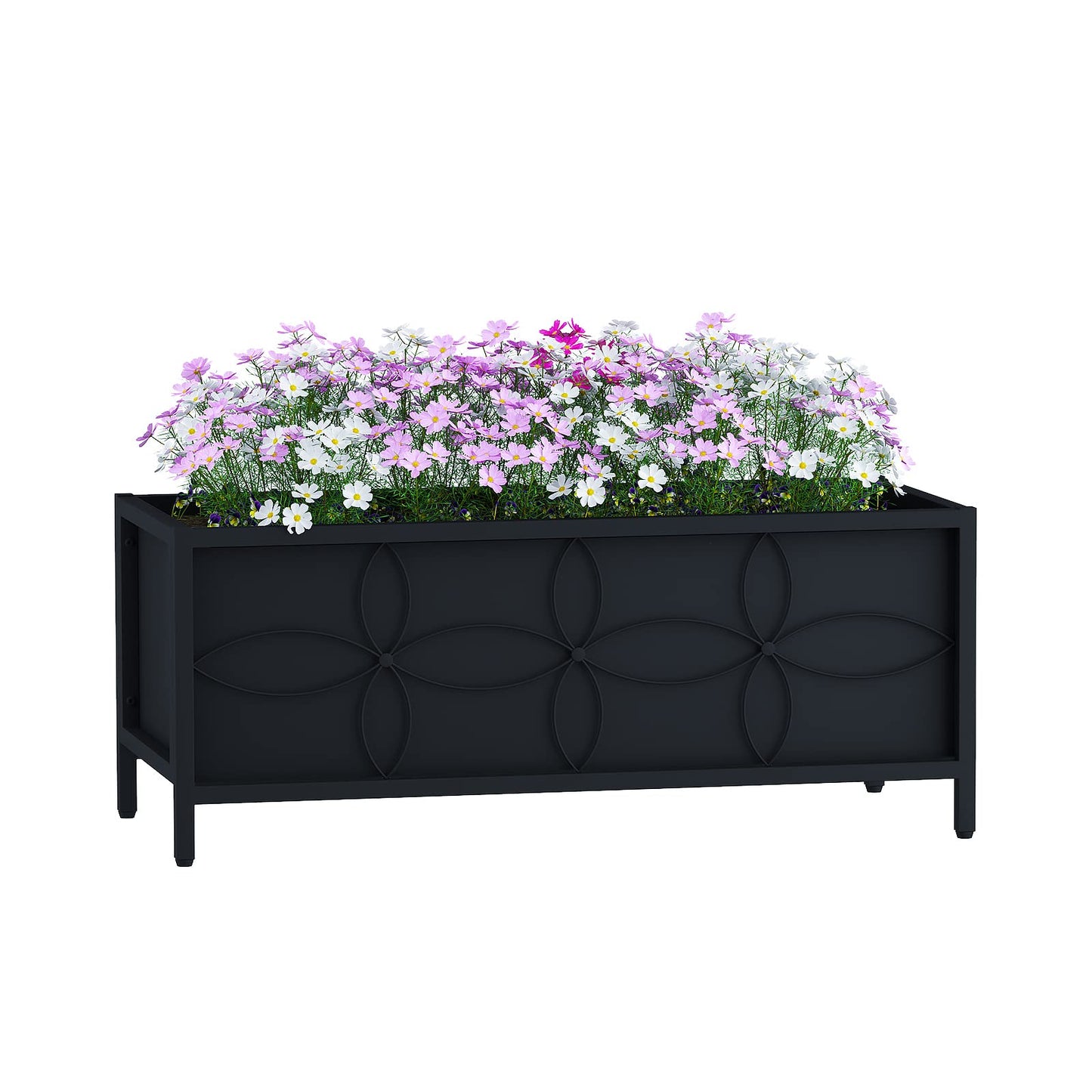 Zhongma Sturdy Raised Garden Bed with Inner Fabric Liners for Vegetables Flower, Planter Box for Backyard Patio Balcony. Inner Size: 33.85x14.17x11 inch