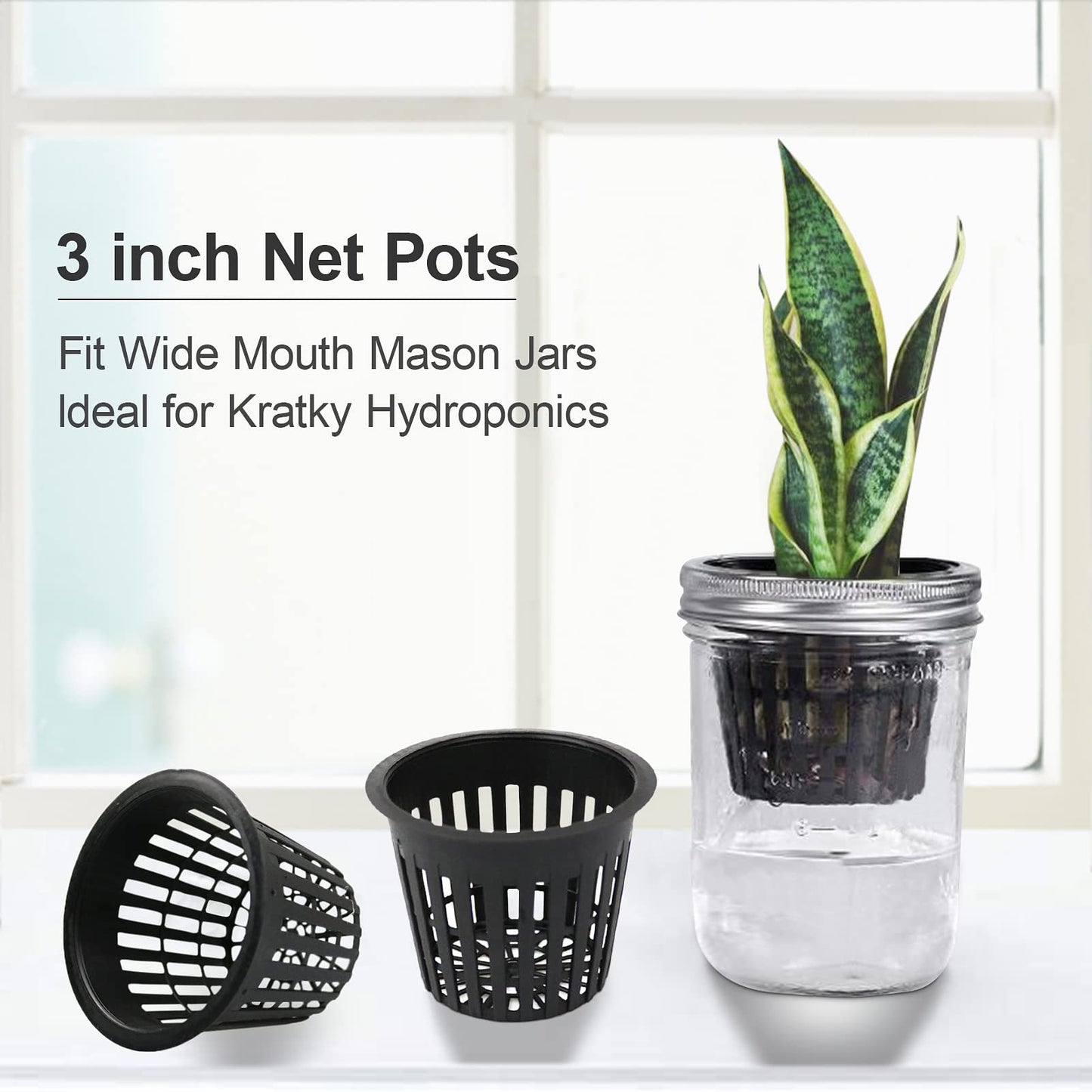 Business King 30 pcs 3 inch net pots & 50 pcs 2 inch net pots with 80 pcs Plant Lable