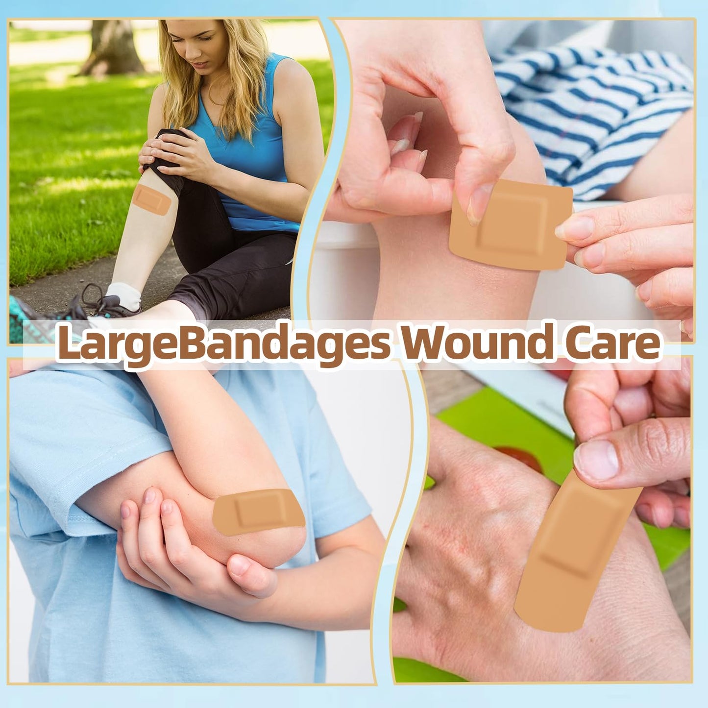 Assorted Bandage Variety Pack - 800 Pcs, FSA-HSA Eligible Waterproof & Breathable Large Adhesive Bandage Bulk Pack for First Aid Supplies and Wound Protection (10 Styles)