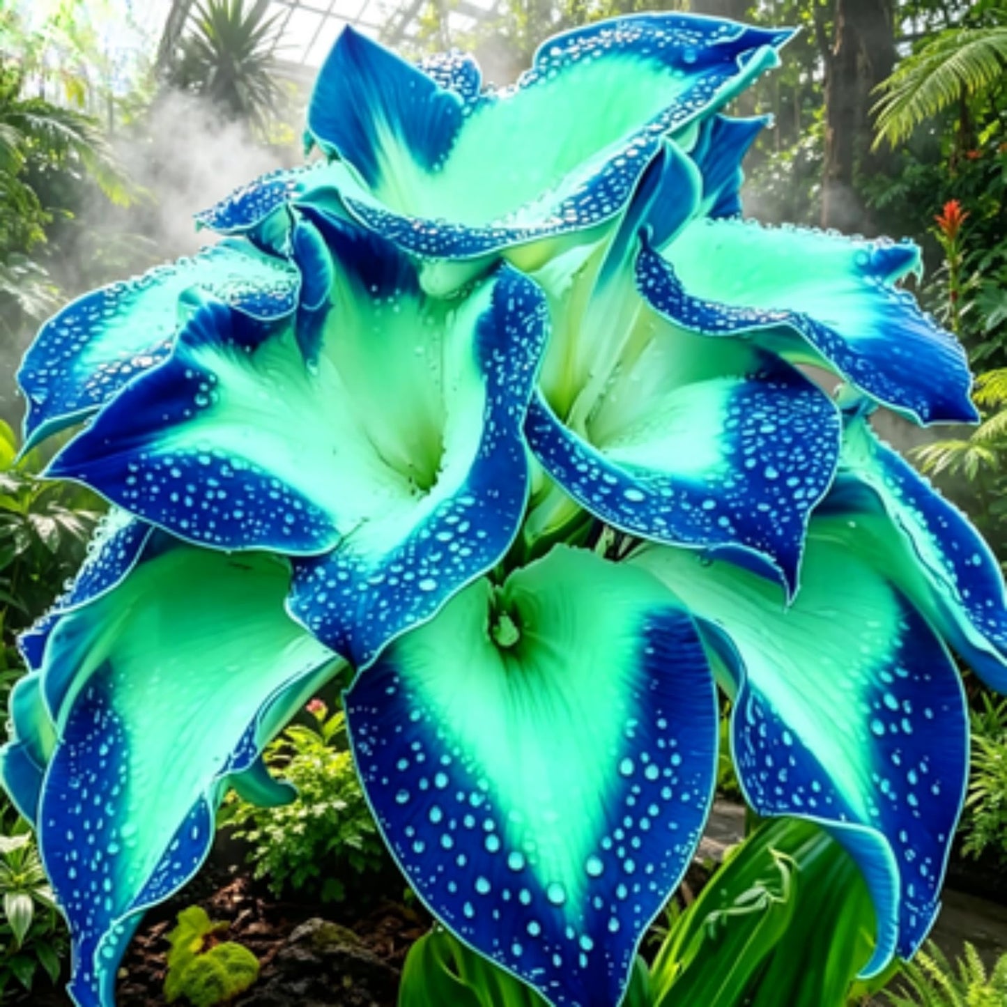 JWDSKT Compact Elephant Ear for Garden Display-Dramatic Foliage, Suitable for Shade Gardens, Low Maintenance(Blue) (6)