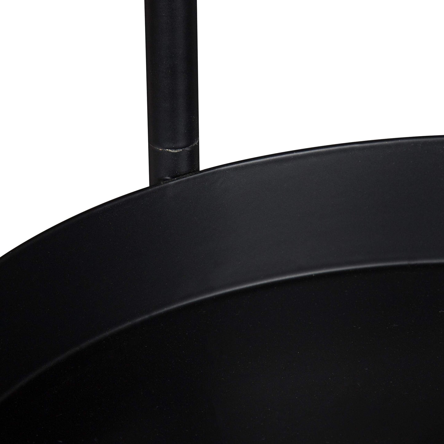Kate and Laurel Finn Modern Tri-Level Metal Plant Stand, 7.25 x 7.25 x 10, Black, Indoor Multi-Tiered Plant Stand for Tabletop