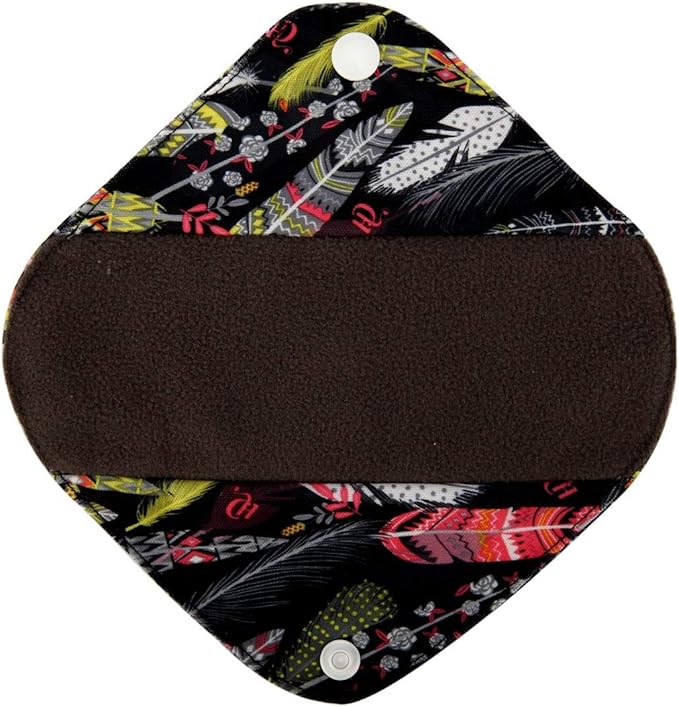 5 XS Panty Liners 1 Wet Bag Cloth Menstrual Pads Reusable Washable (Feather, XS Panty Liners)