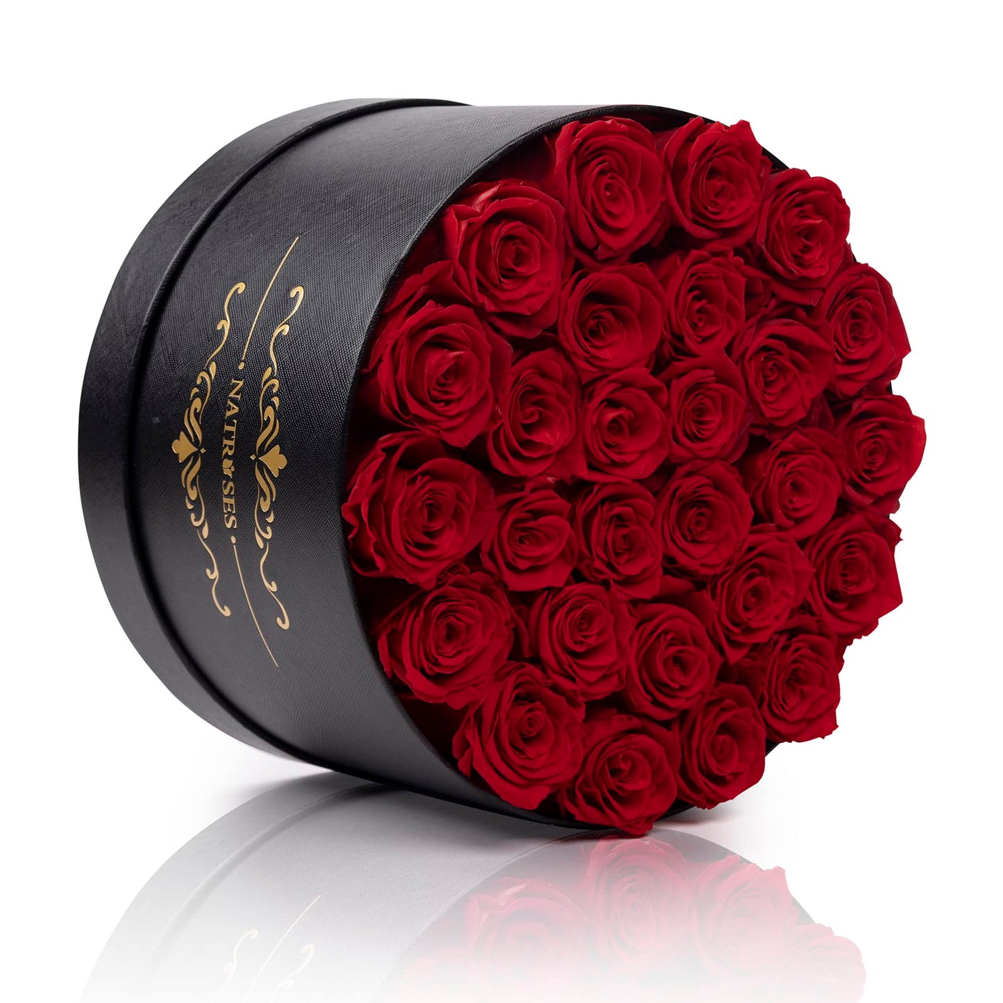 NATROSES Gifts for Her 27 Piece Forever Preserved Roses in a Box, Preserved Flowers for Delivery Birthday, Flowers Gifts for Mothers Day, Red