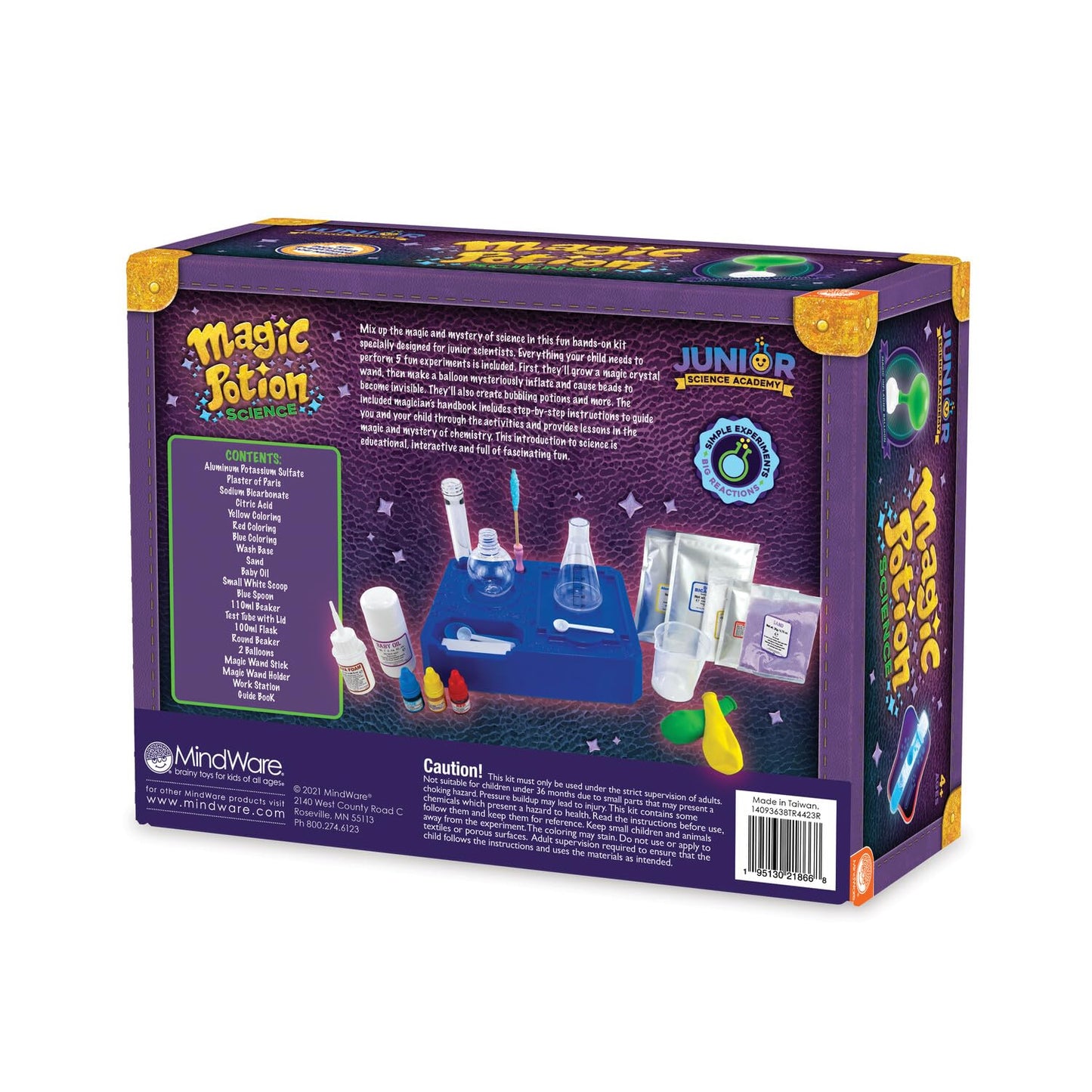 MindWare Junior Science Academy: Magic Potion Science Chemistry Set – 5 Amazing Beginning Kids Science Experiments for Kids Ages 4 & Up – Fun Science Lessons for Home or School