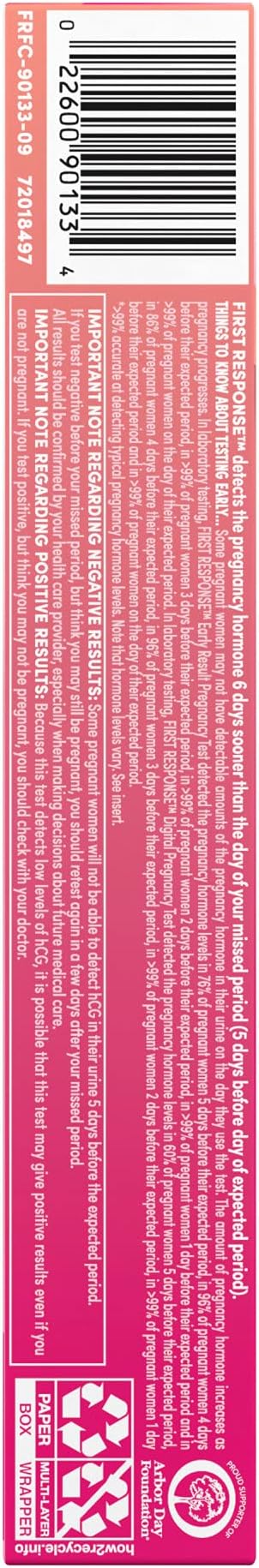 First Response Test & Confirm Pregnancy Test, 1 Line Test and 1 Digital Test Pack (Pack of 2)
