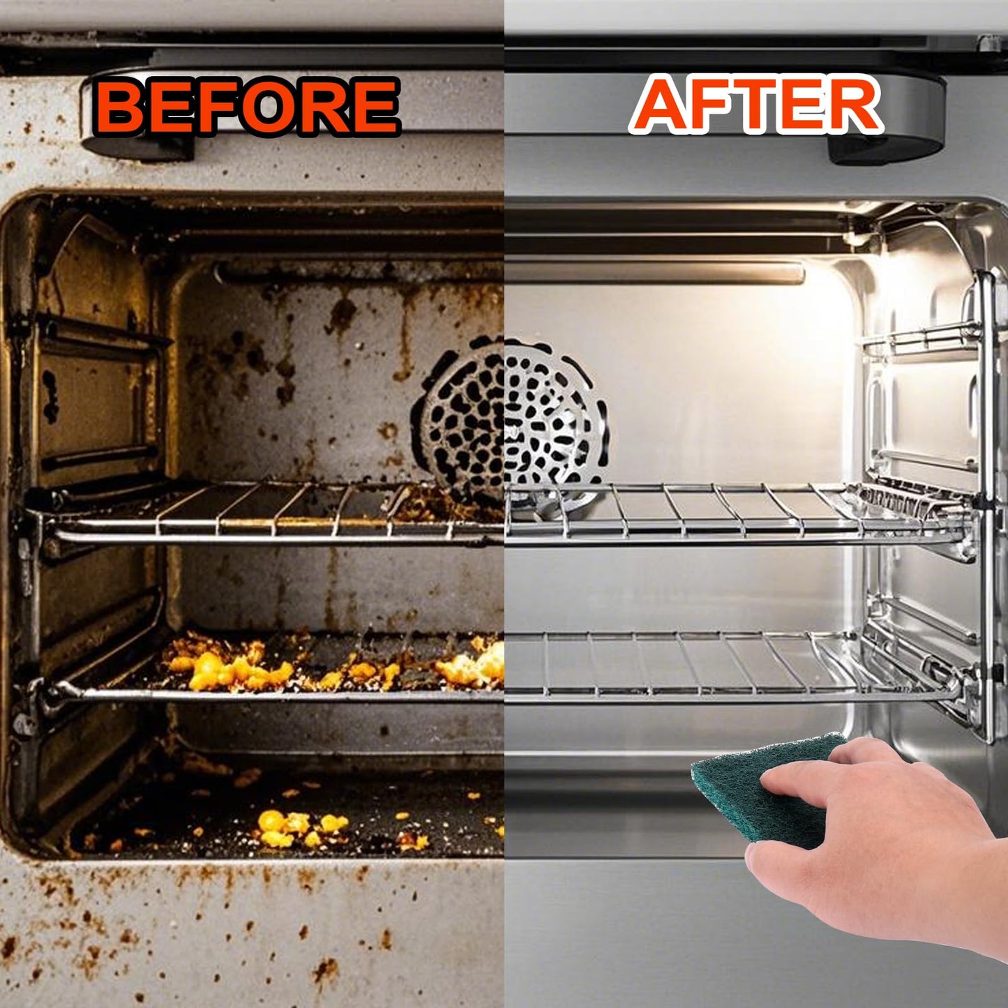 Palksky Heavy Duty Oven Cleaner Tools, Oven Cleaning Accessories, Oven Cleaning Kit with Crevice Cleaning Brush, Razor Blade Scraper, Pumice Stone, Cleaning Rags
