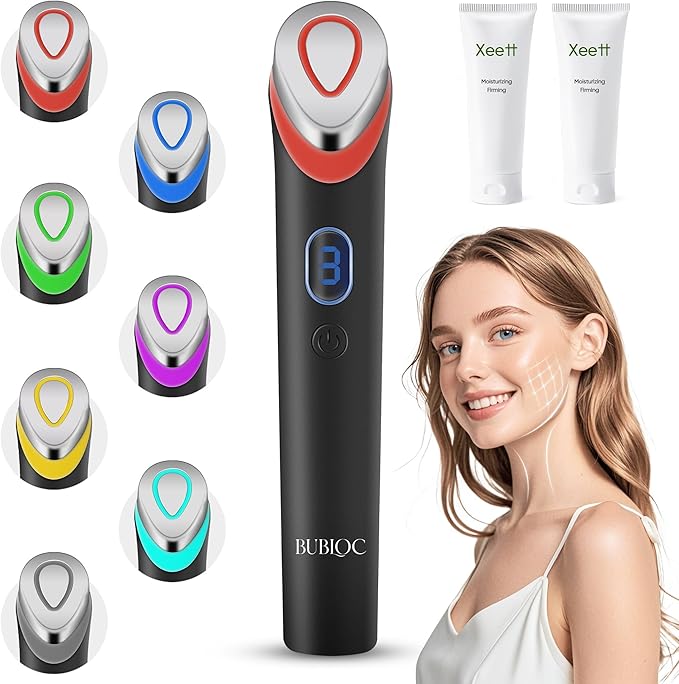 7-in-1 Face Massager Tool with 7 Light,Therapy for Face,Neck,Body,Wrinkle Reduction Device with Enhanced Absorption