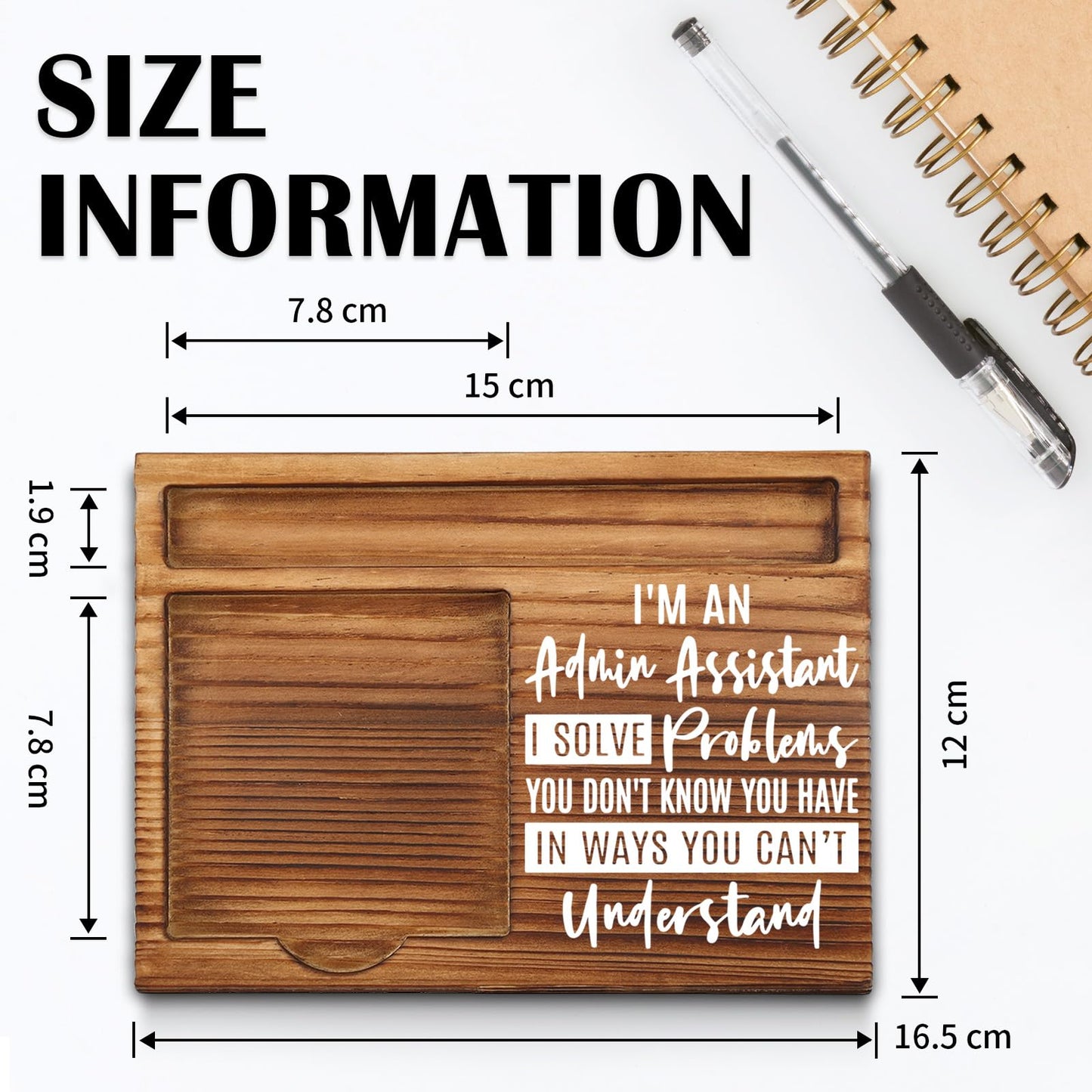 Admin Assistant Gifts, Admin Assistant Sticky Note Holder, Admin Assistant Office Decor, Admin Assistant Desk Organization, Admin Assistant Desk Self-Stick Note Pad Holders WPP38