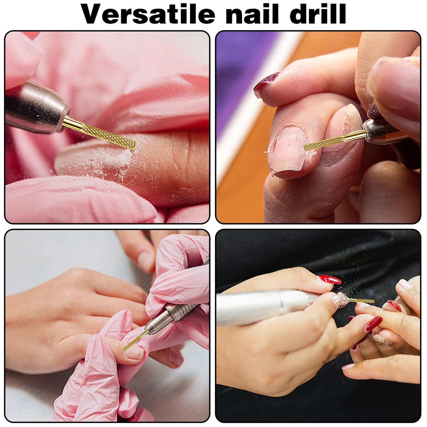 3Pcs Cuticle Bit for Nail Drill Carbide Nail Drill Bits, Nail Tech Supplies Bits for Nail Drill for Exfoliating Dead Skin, Electric Cuticle Drill Bits for Nails Drill Bits Nail Tech for Cleaning Nails