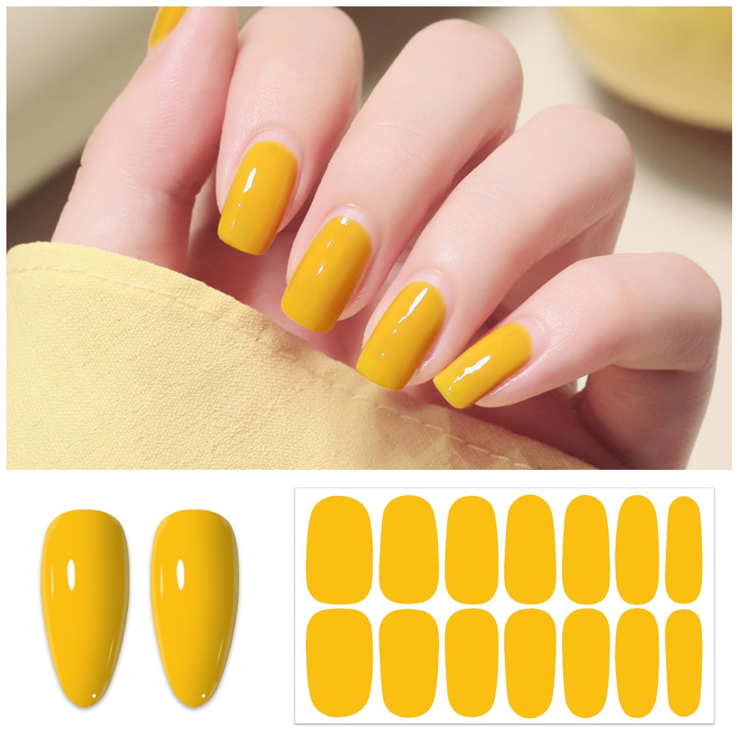 SILPECWEE 20 Sheets Thanksgiving Nail Wraps for Women Nail Polish Stickers Fall Solid Color Stick on Nail Polish Strips Self Adhesive Gel Nail Strips Fingernail Sticker with Nail File