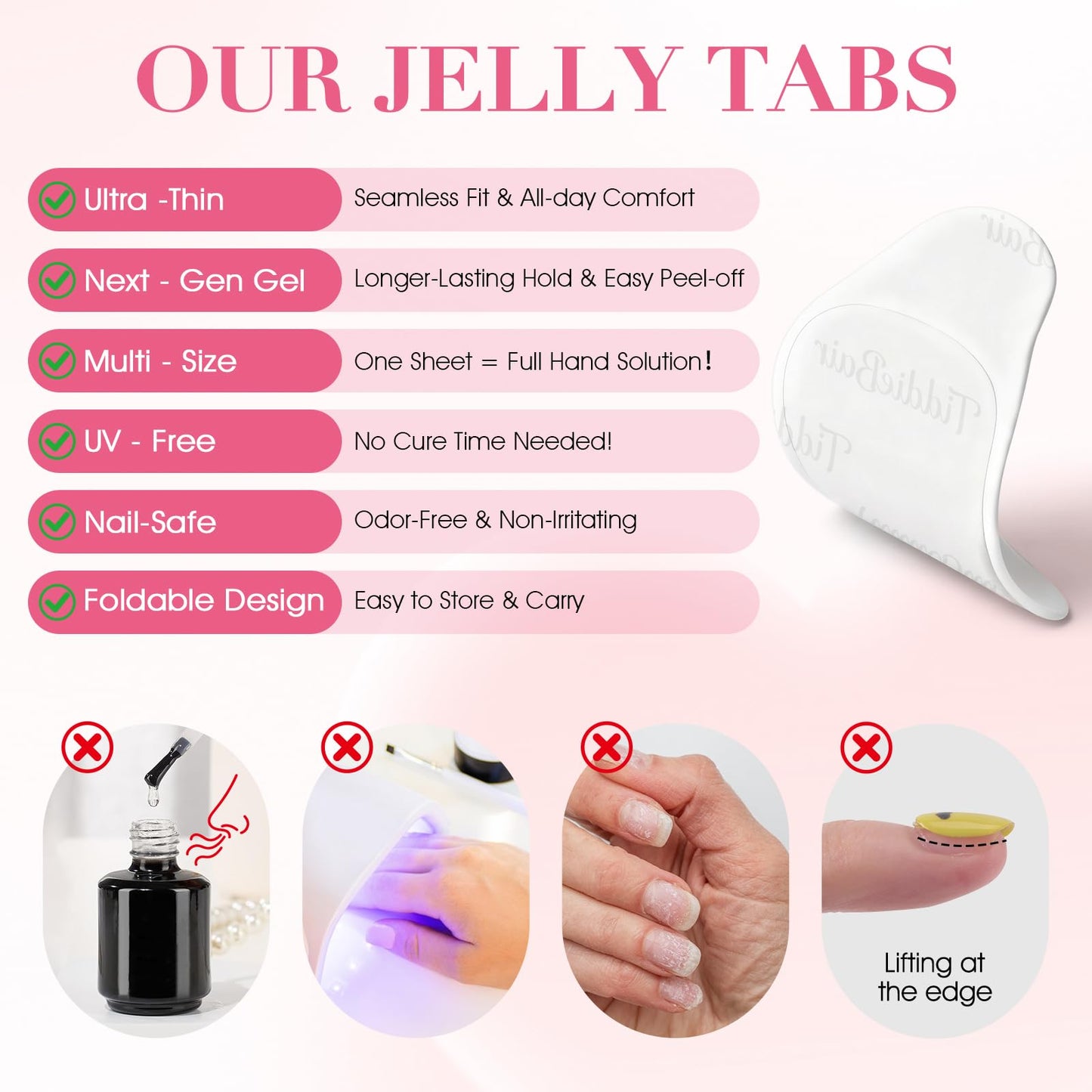 480pcs Strong Hold Nail Adhesive Tabs for Press On Nails –20 Sheets 480pcs 12 Sizes, 0.3mm Ultra Thin Waterproof Breathable Nail Glue Stickers, Daily Wear and Gentle Removal