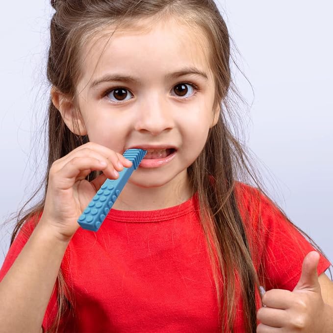 Sensory Chew Stick Toys (5 Pack) - Designed for ADHD, Autism, SPD, Oral Motor Stimulation, Special Needs - Extra Tough Sensory Oral Motor Chew Tool for Mild Chewer (Soft - Mild Chewer)