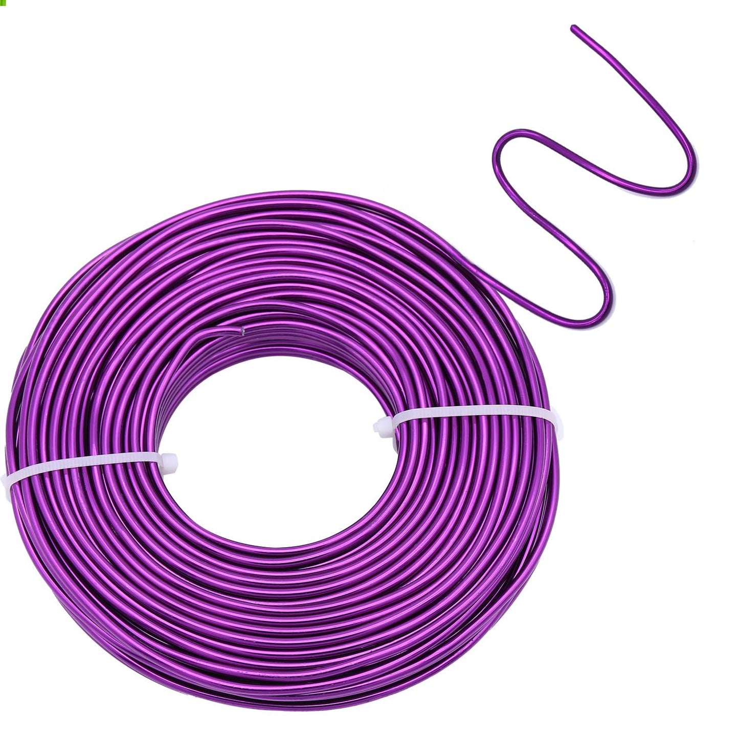 Purple Aluminum Craft Wire 1.5mm×100FT Bendable Metal Wire 16 Gauge for Jewelry Making DIY Art Projects Floral Fishing Reusable Wires