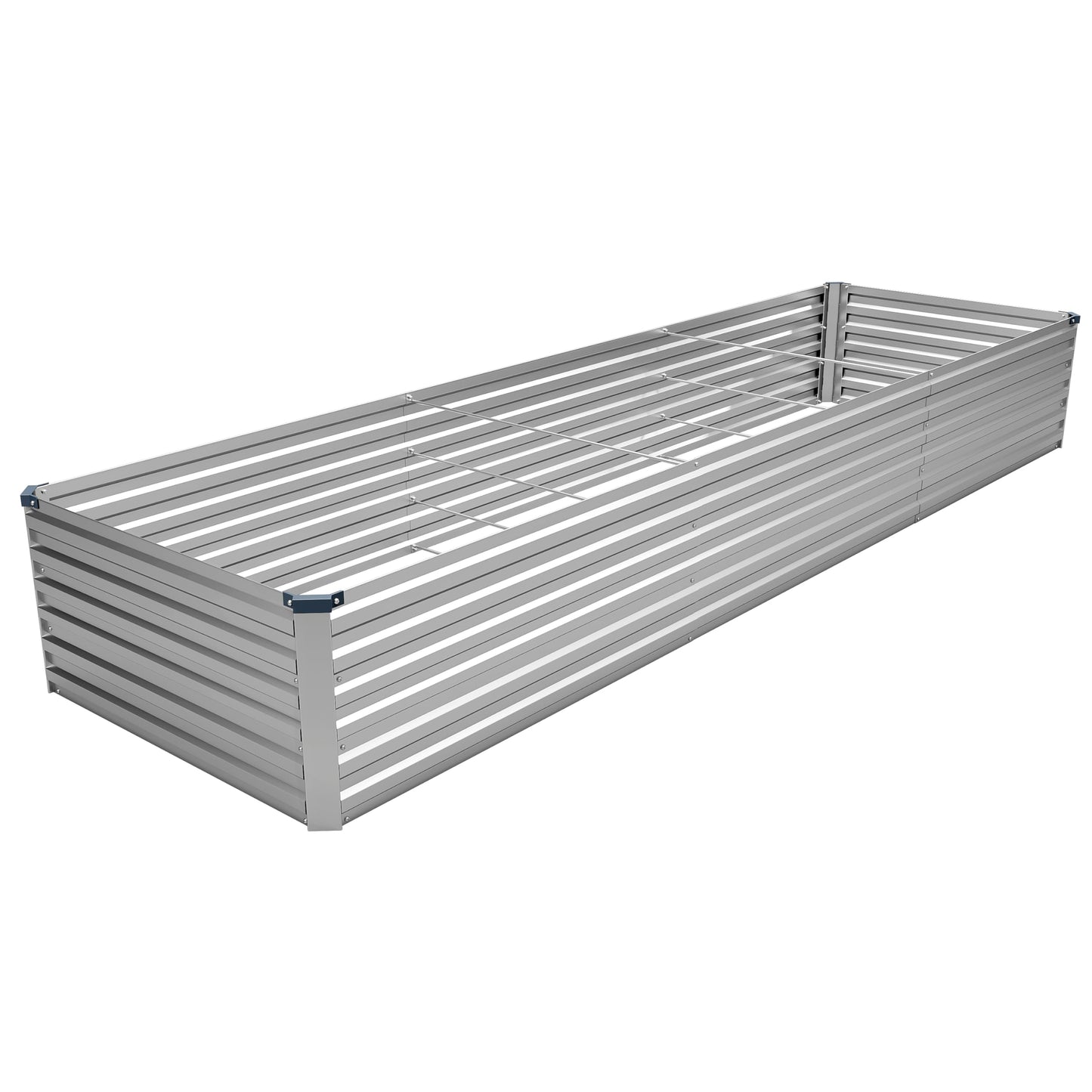 MGNO 12x2x1.5FT Galvanized Raised Garden Bed-Outdoor Planter Box for Vegetables-Metal Garden Bed,RRectangle Planting Box for Herb,Flower