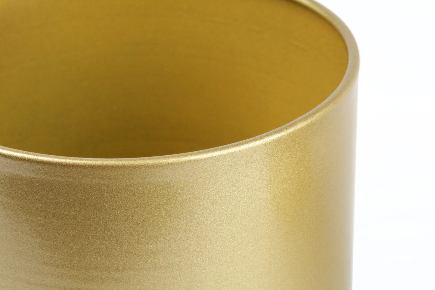 Vixdonos Metal Flower Pots Garden Planters Indoor Round Succulent Containers, Pack 2 Cactus Plant Pots with Drainage Hole (5.9inch+6.7inch, Gold)