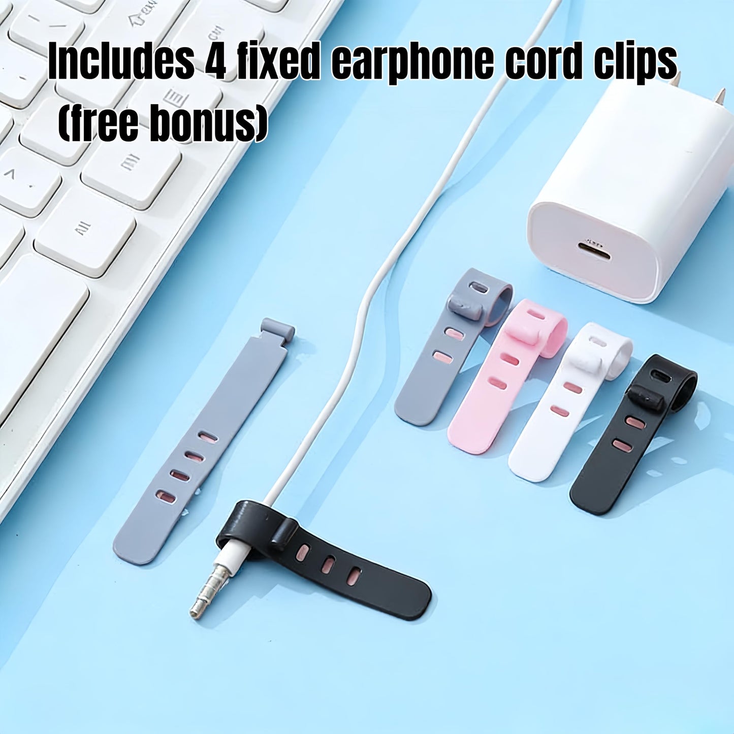 1 Large + 1 Small Cable Management Box Set – 2-Piece Cord Organizer Box, Home Office Desk Wire Storage & Cable Management Solution (Acryliclid lid/White)