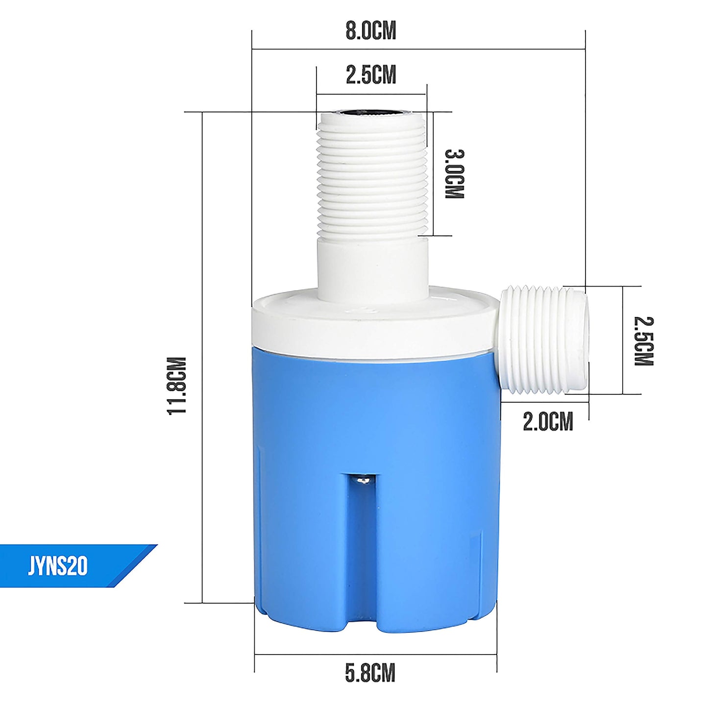 Automatic Float Valve for Water Tank - Auto Pot & Aquarium, 2PCS (3/4'' Top Inner)
