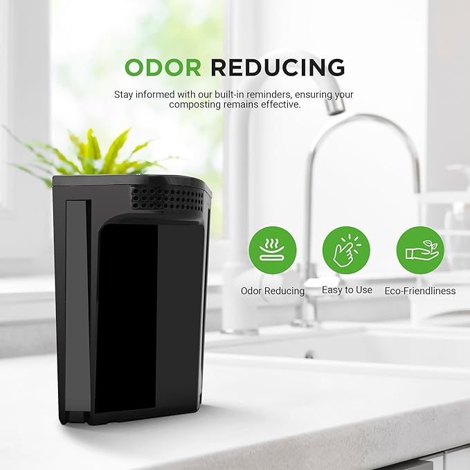 Nutrichef Replacement Composter Filter - Replace Your Nutrichef Electric Kitchen Compost Filter | Optimal Replacement Every 3-6 Months | Easy Installation | Activated Charcoal Refills
