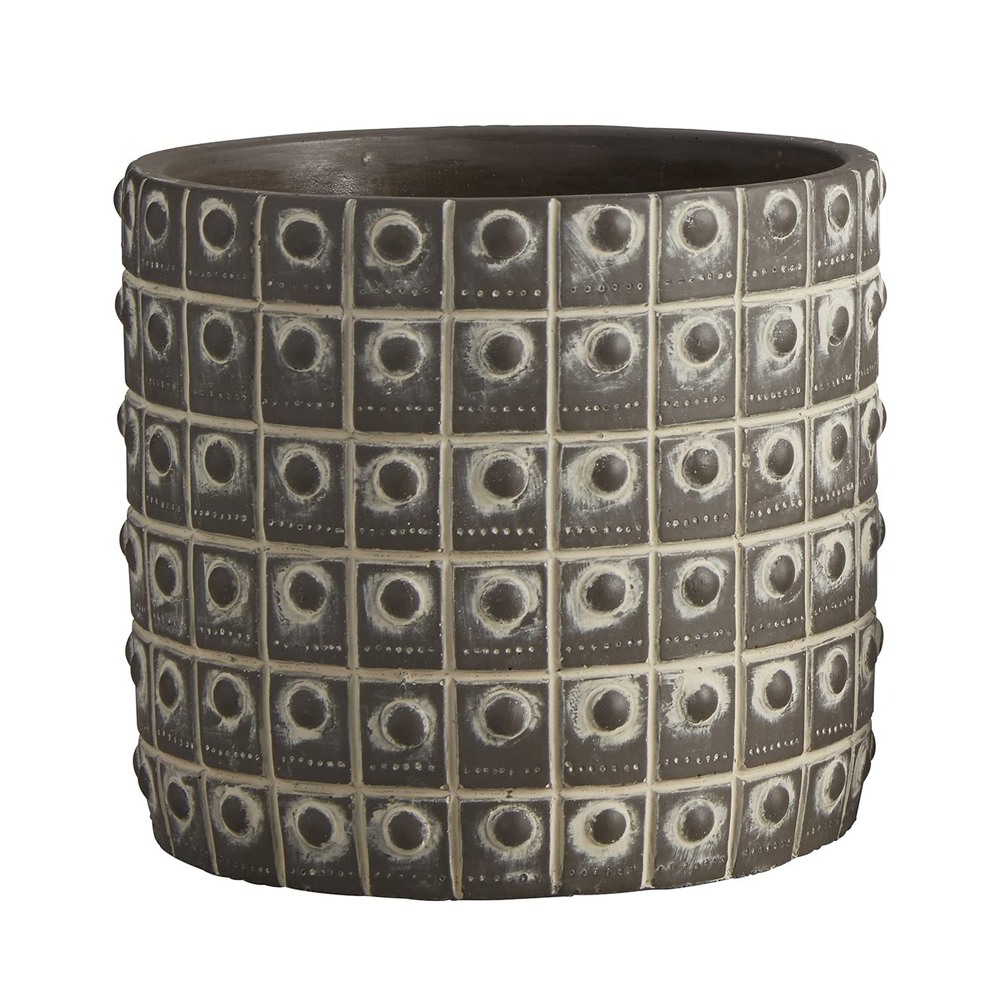 47th & Main Cement Planter Pot, 4.9" Tall, Beaded