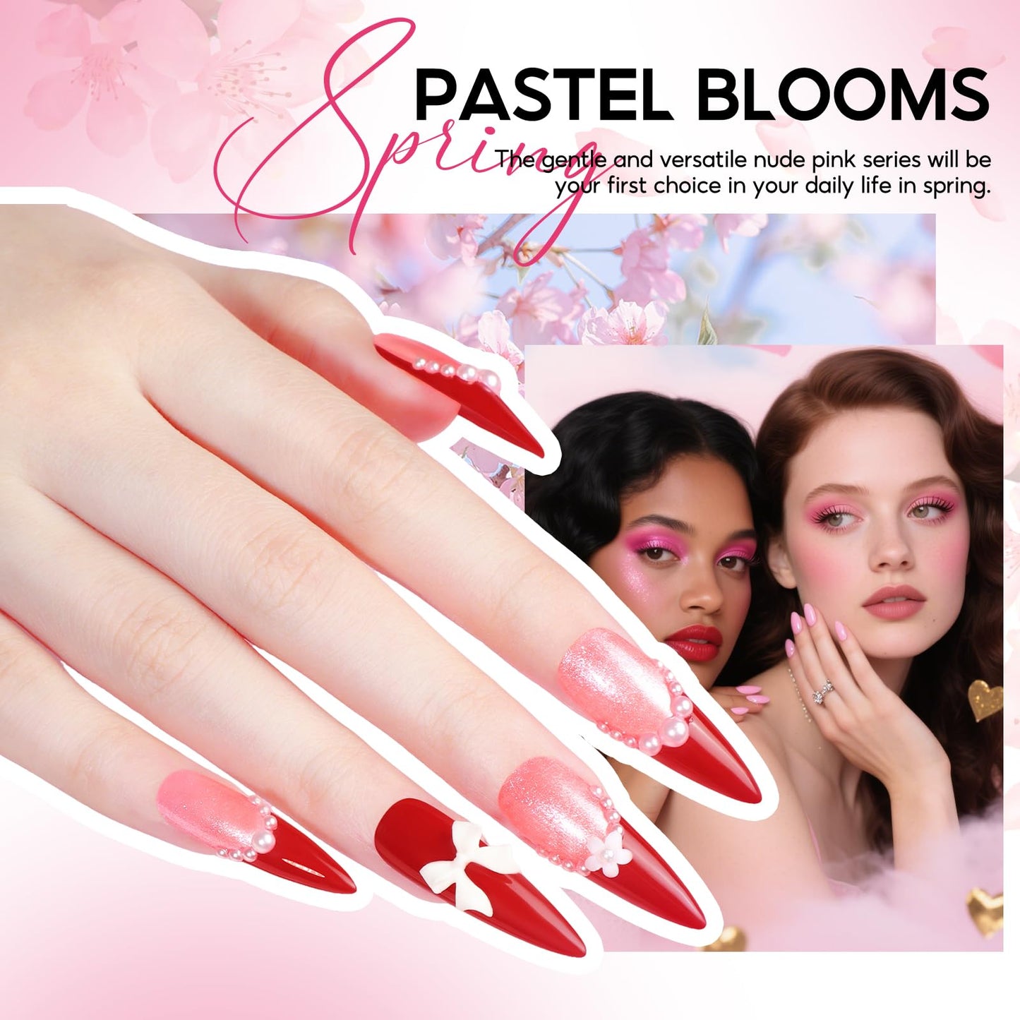 Peacecolor 65PCs Gel Nail Polish Kit with U V Light and Drill, 35 Colors Gel Nail Kit 5PCs Matte/Glossy/Glitter Top Base Coat Nail Rhinestones Manicure Tools Starter Kit Gifts for Women DIY
