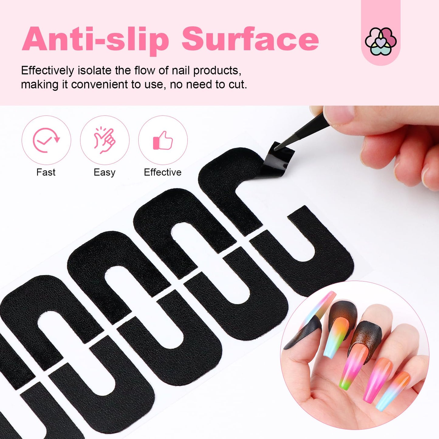 SAVILAND Nail Polish Protector for Fingers: 100PCS U V Protection U-Shaped Nail Protector Cuticle Protector for Nails Painting Peel Off Nails Tape for Airbrush Gel Polish Nail Art