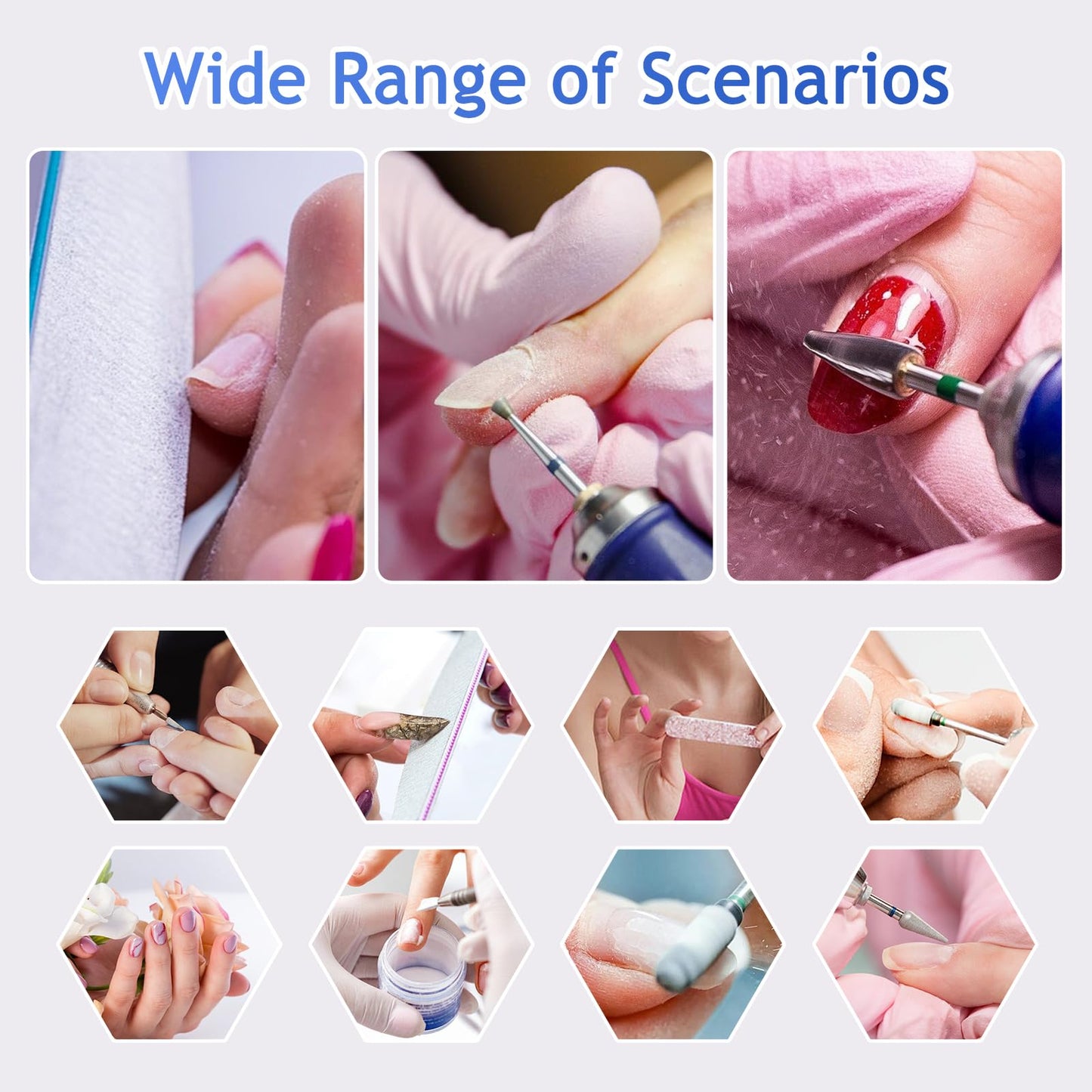 BOMOQING Rechargeable Nail Dust Collector, Professional Dust Collector Nail Tech with LED Display, Powerful Adjustable Nail Dust Cleaner Machine for Acrylic Nail Polishing & Salon use