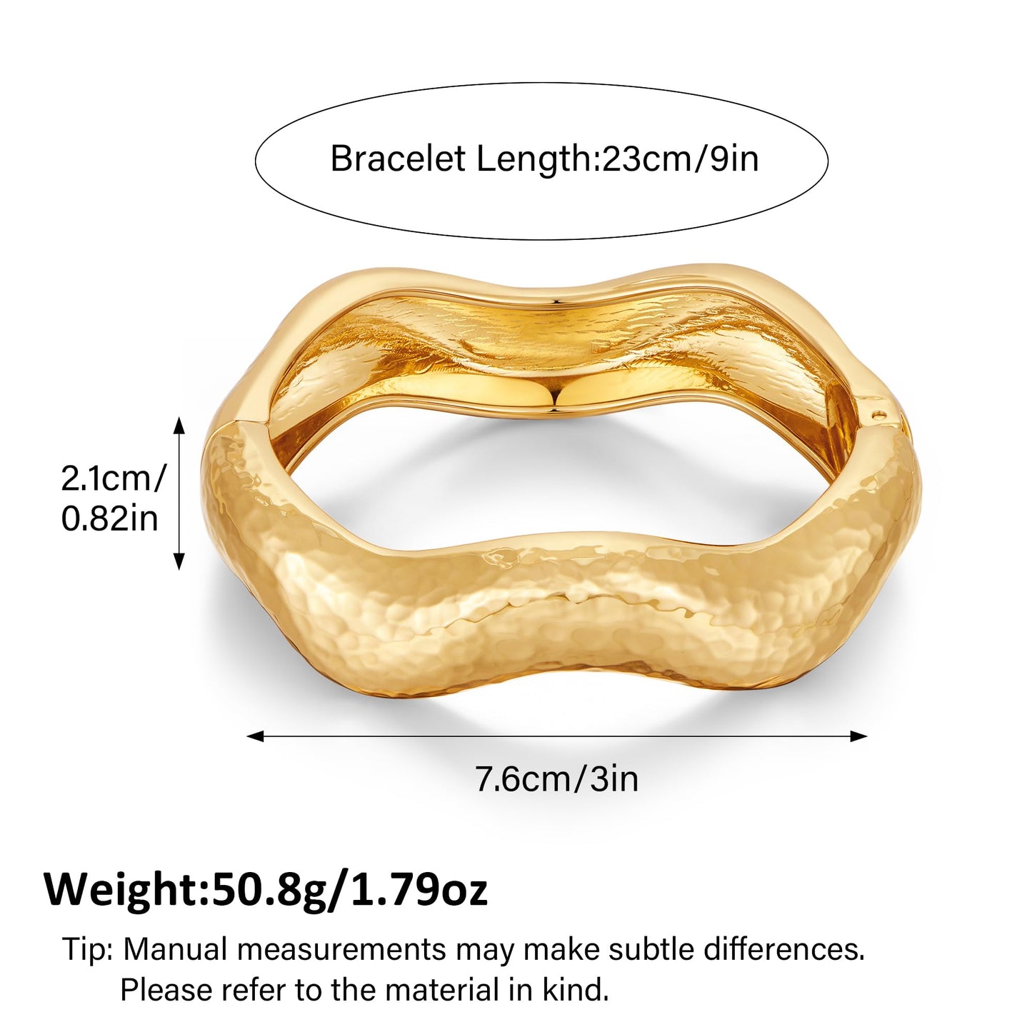 MIJENITI Gold Bangle Bracelets for Women Dainty Chunky Bracelets Vintage Statement Gold Jewelry Hammered Wrist Cuff Bracelet