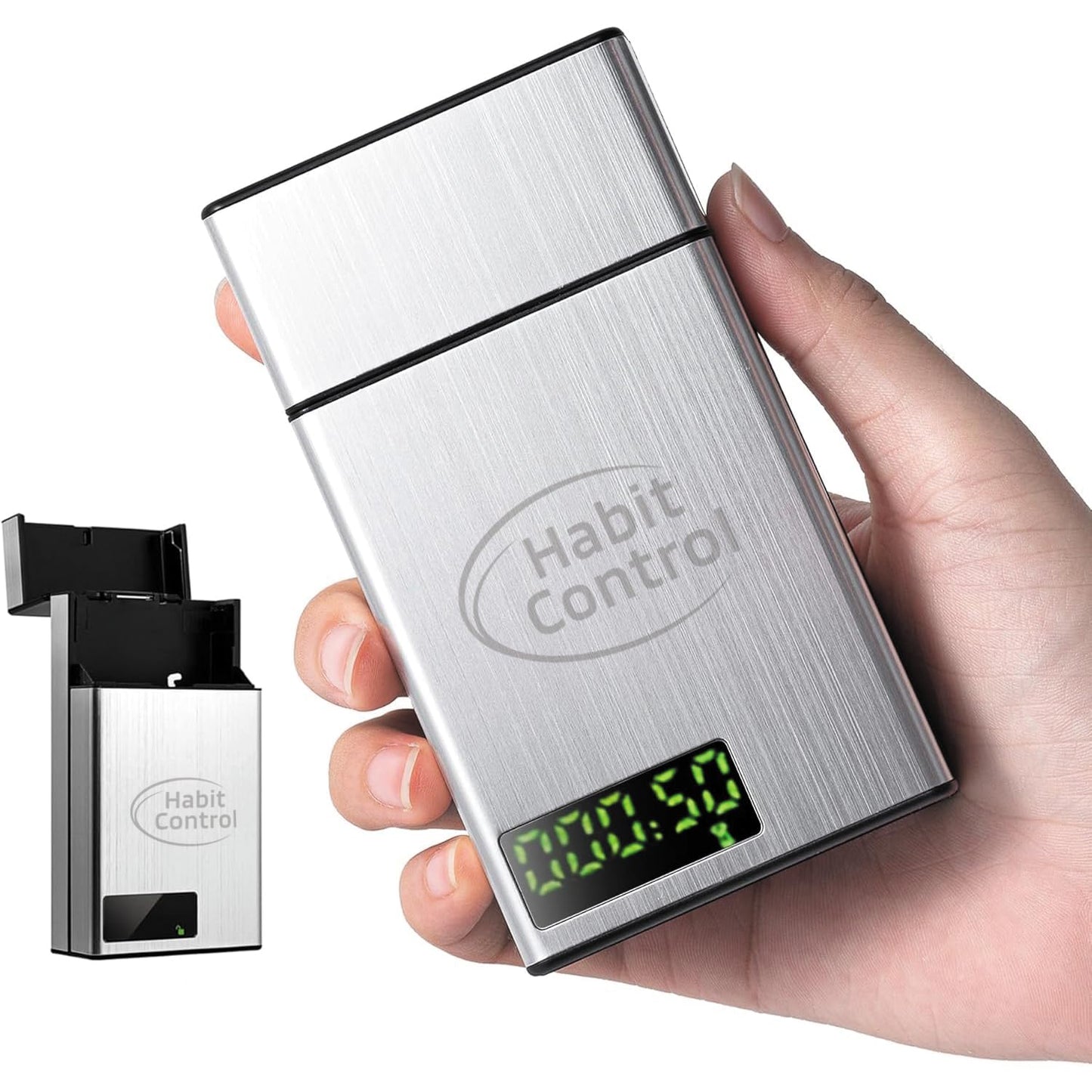 Habit Control Timed Lock Box Small - Portable Lockbox with Timer Lock, Time Release Locking Container Mini for Kitchen Cabinet's Key, Single Compartment Medication Storage, 4.37 x 2.44 x 1.1 in