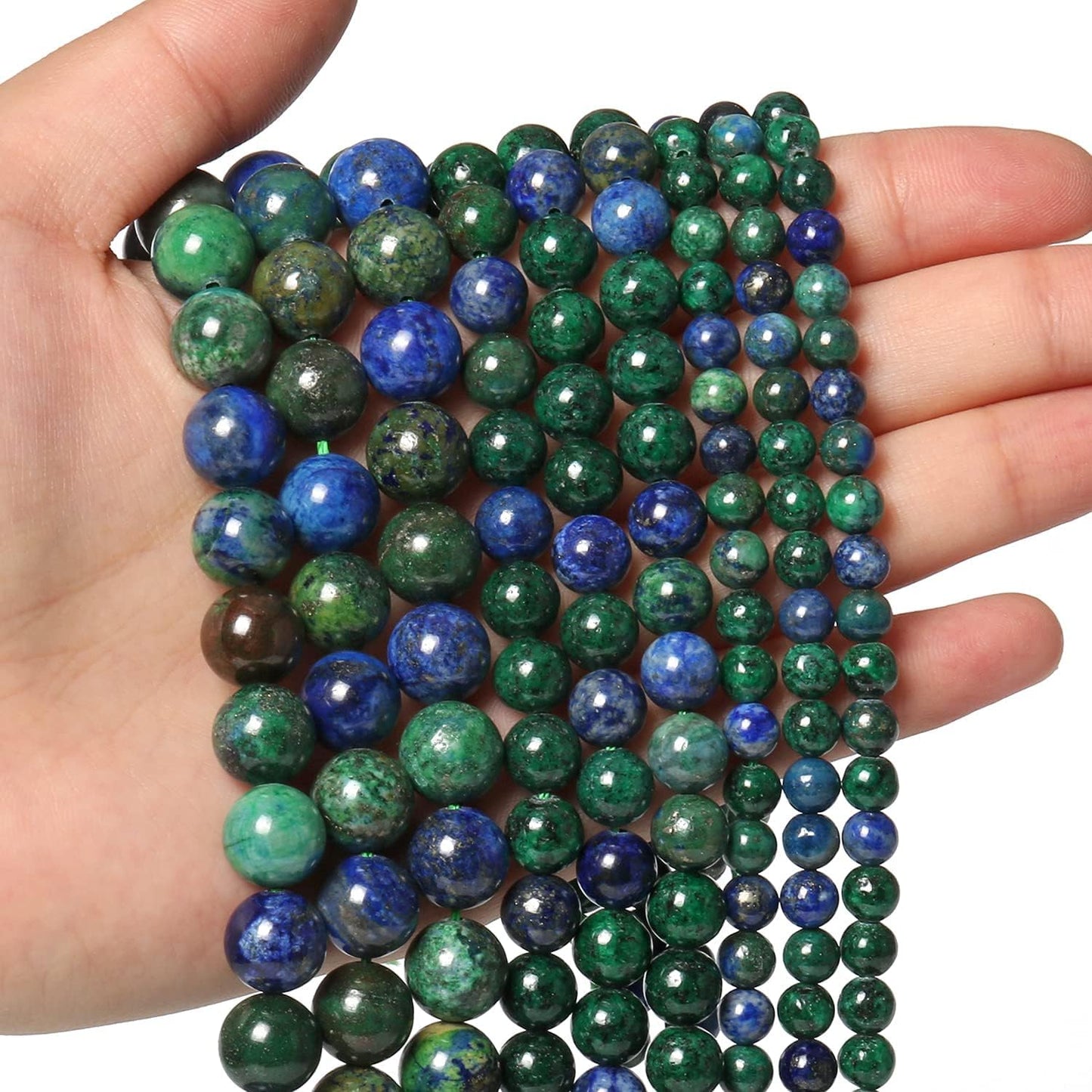 About 60pcs 6mm Natural Stone Beads Phoenix Lapis Lazuli Beads Crystal Gemstone for Jewelry Making, DIY Bracelet Necklace