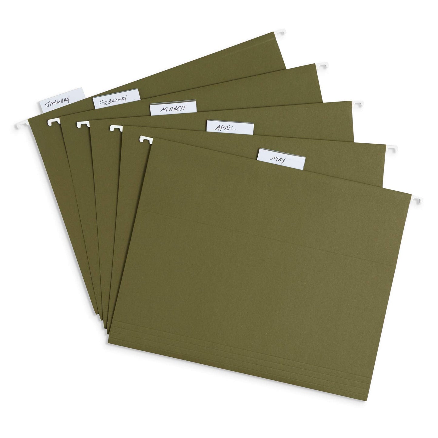 Blue Summit Supplies Hanging File Folders, 75 Pack, Reinforced Hanging Folders Letter Size, Standard File Folders for Filing Cabinet, Hanging File Organizer, Green