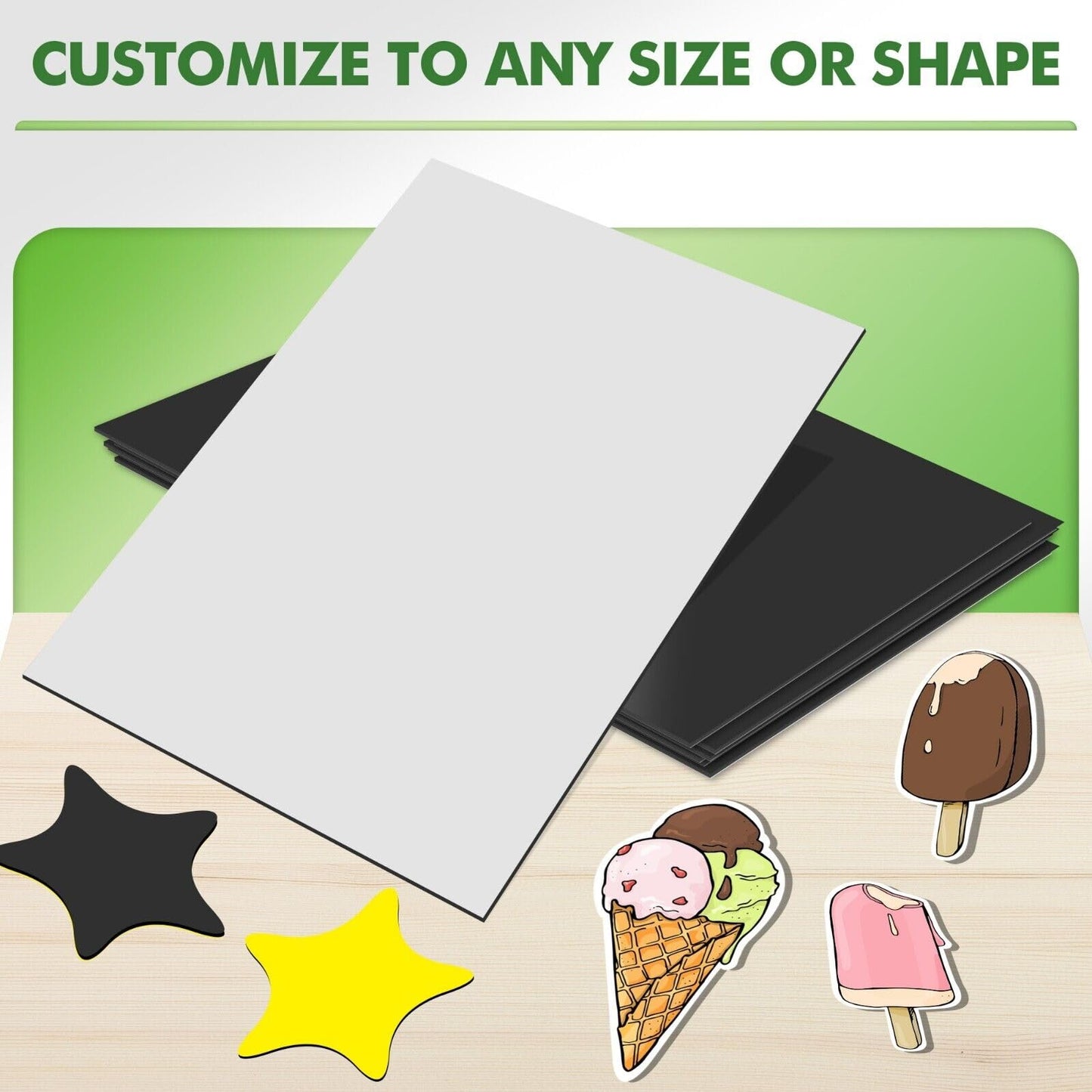 STONE CITY Magnetic Sheets 8.5x11 Inch, 12 Pack Magnet Sheets with Adhesive, Cuttable and Flexible for Crafts, Photos, Fridge