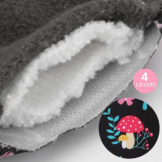 PHOGARY Reusable Menstrual Pads, Bamboo Cloth Pads for Heavy Flow with Wet Bag, Large Sanitary Pad Set with Wings for Women, Washable Overnight Cloth Panty Liners Period(7 in 1, Style G)